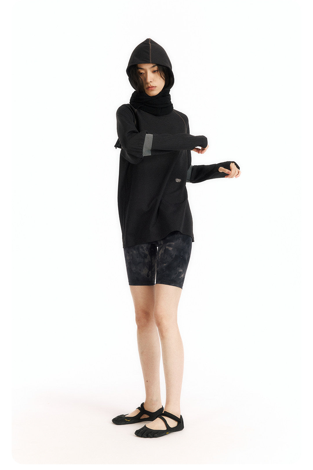 メッシュワッフルフーディー  LOM091