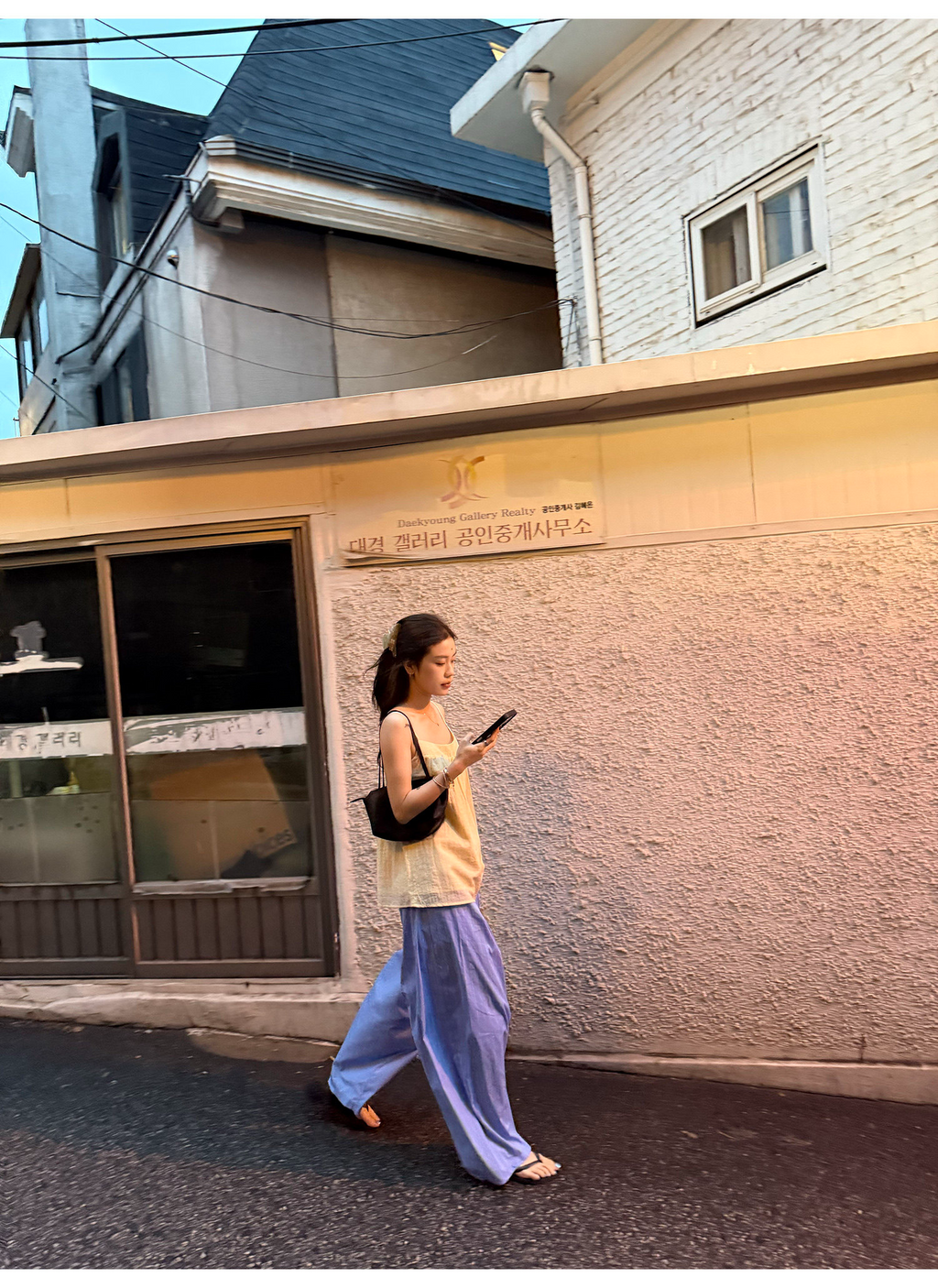 LelyMooch 爽やかブルーのバルーンカーブパンツ  LEM363