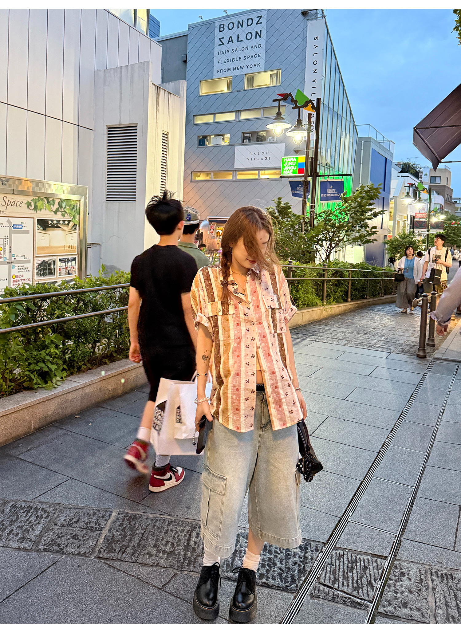 LelyMooch ハート×クローバー柄シャツ  LEM185