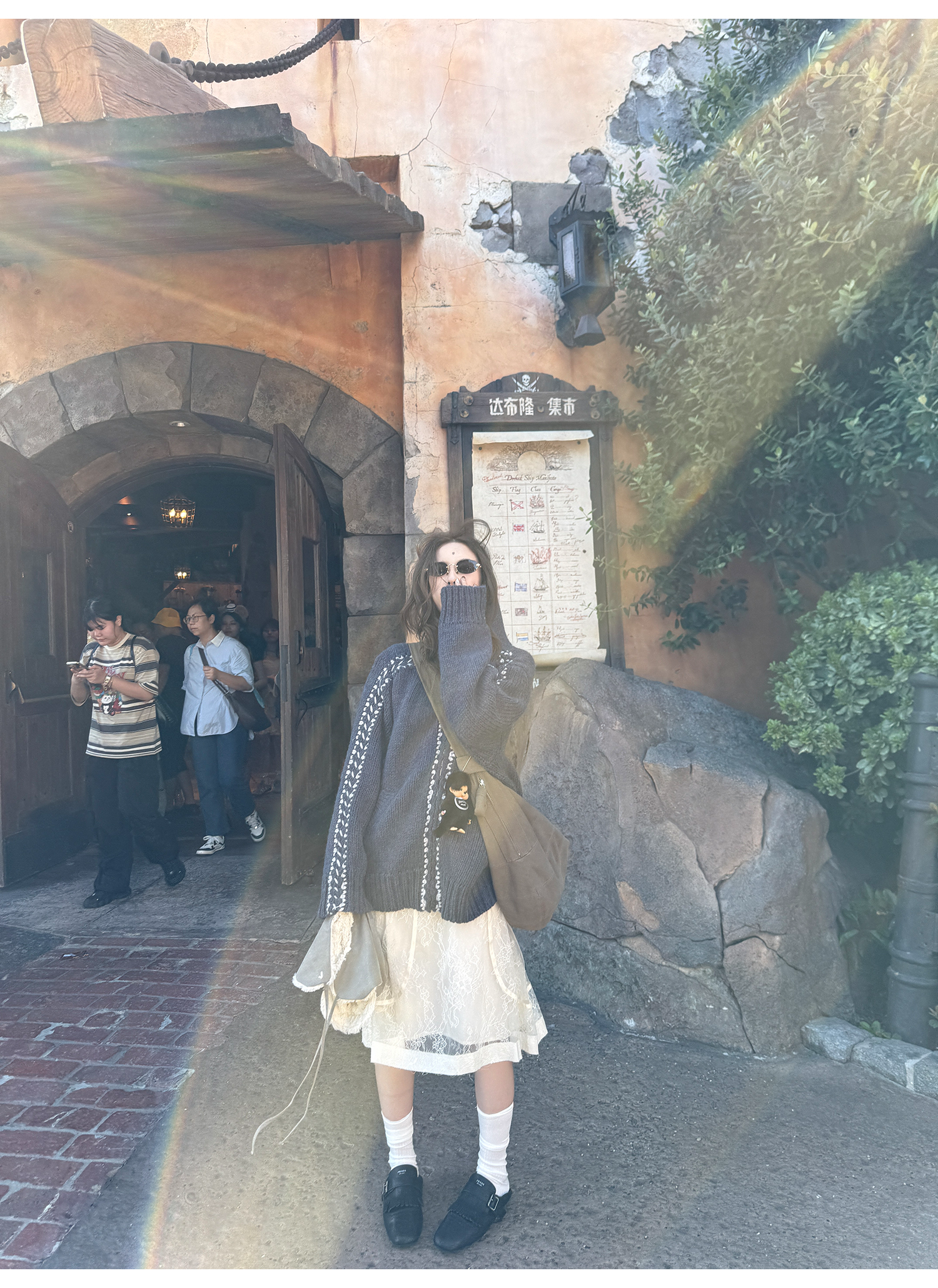 LelyMooch ハリ感レース×ドロストスカート  LEM239