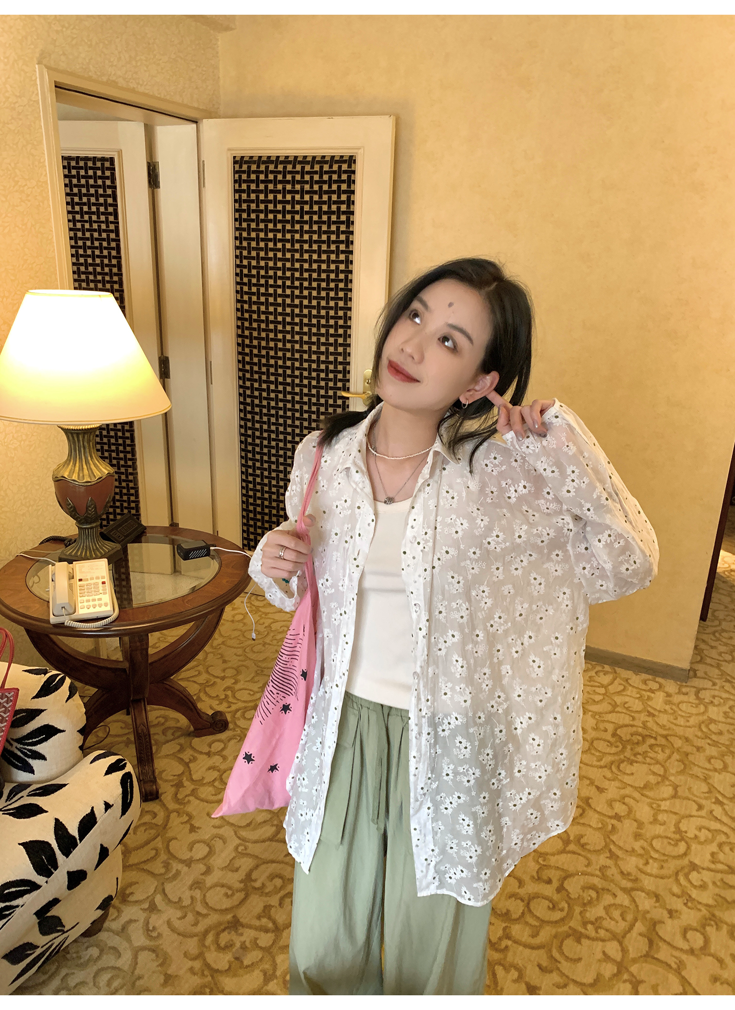 LelyMooch Back Lace Knit Tank Top LEM073