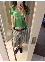 LelyMooch パームツリークロップドTシャツ  LEM376