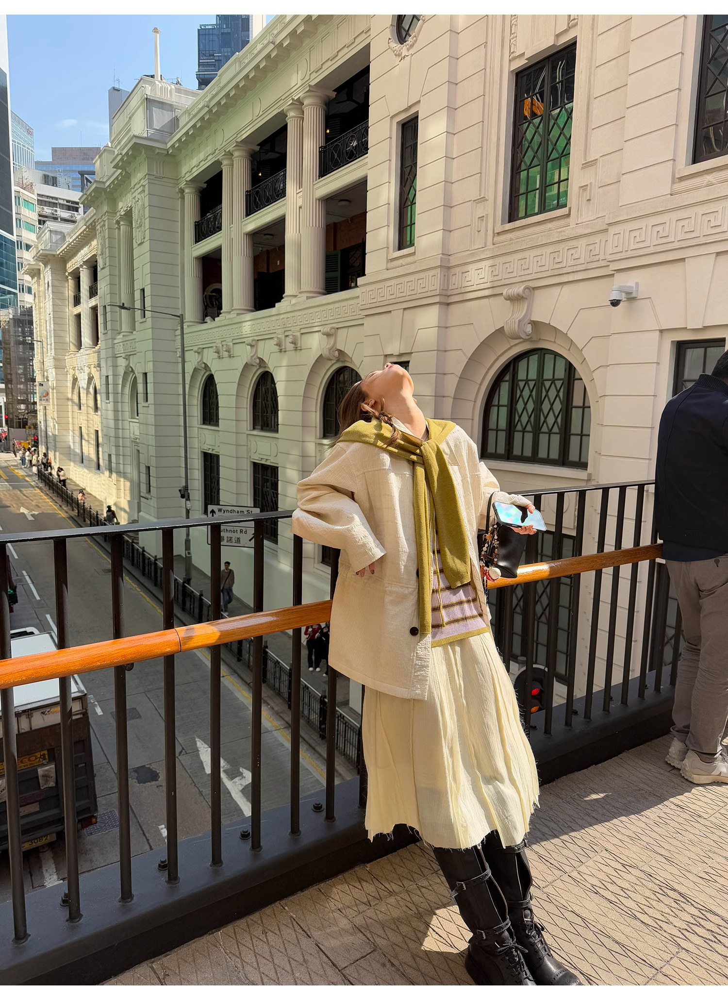 LelyMooch Checkered Trench Coat Midi Length LEM077