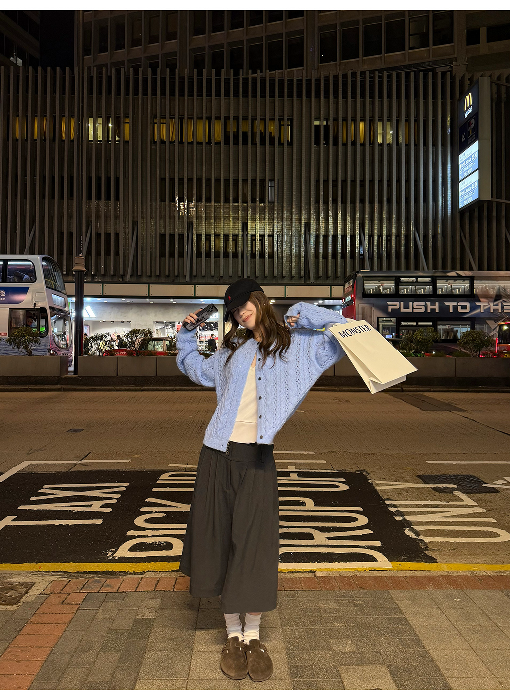 LelyMooch タックワイドパンツ スカート見え  LEM322