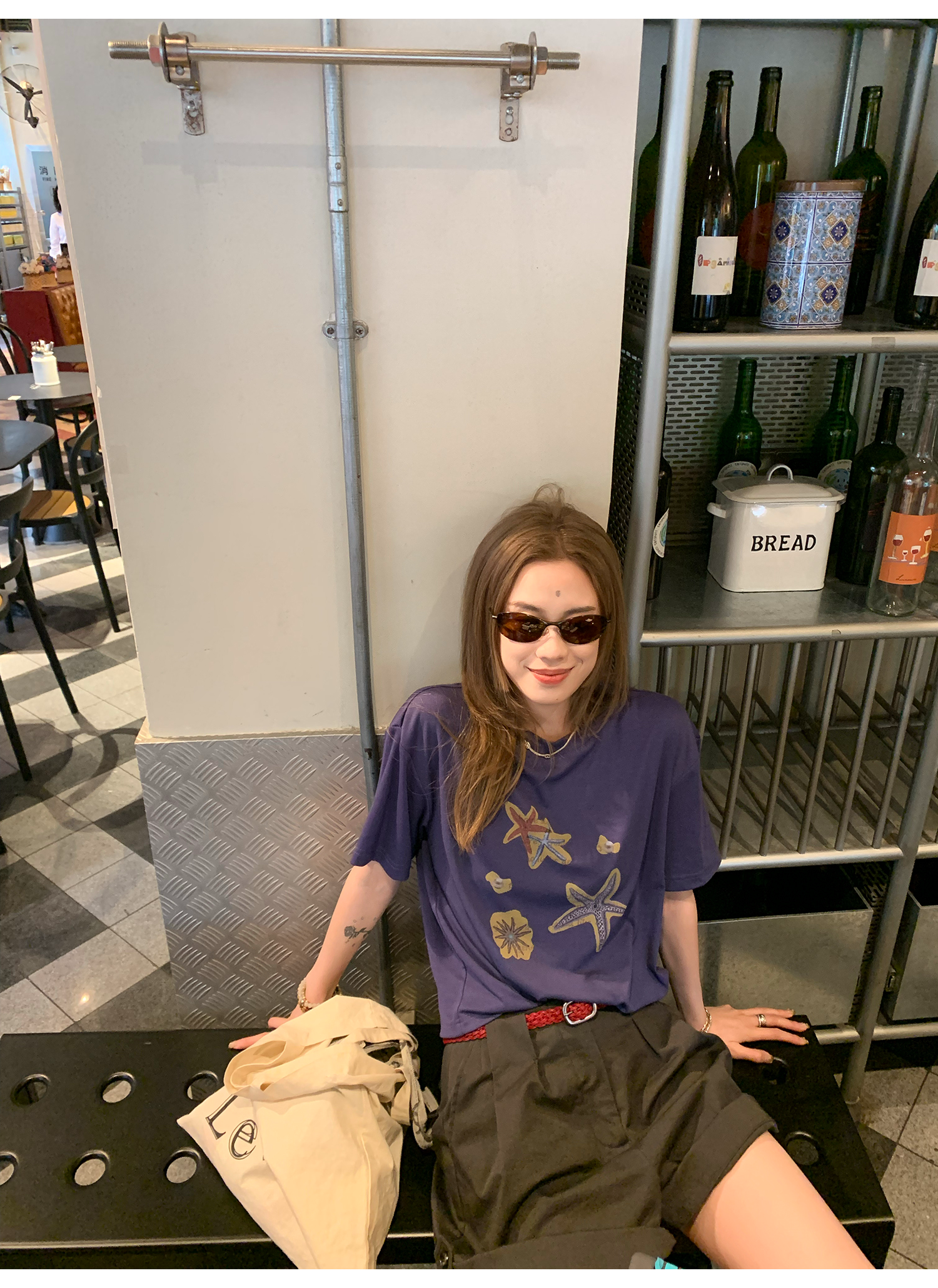 LelyMooch 夏映えカラーで気分アップ｜冷感素材Tシャツ  LEM171