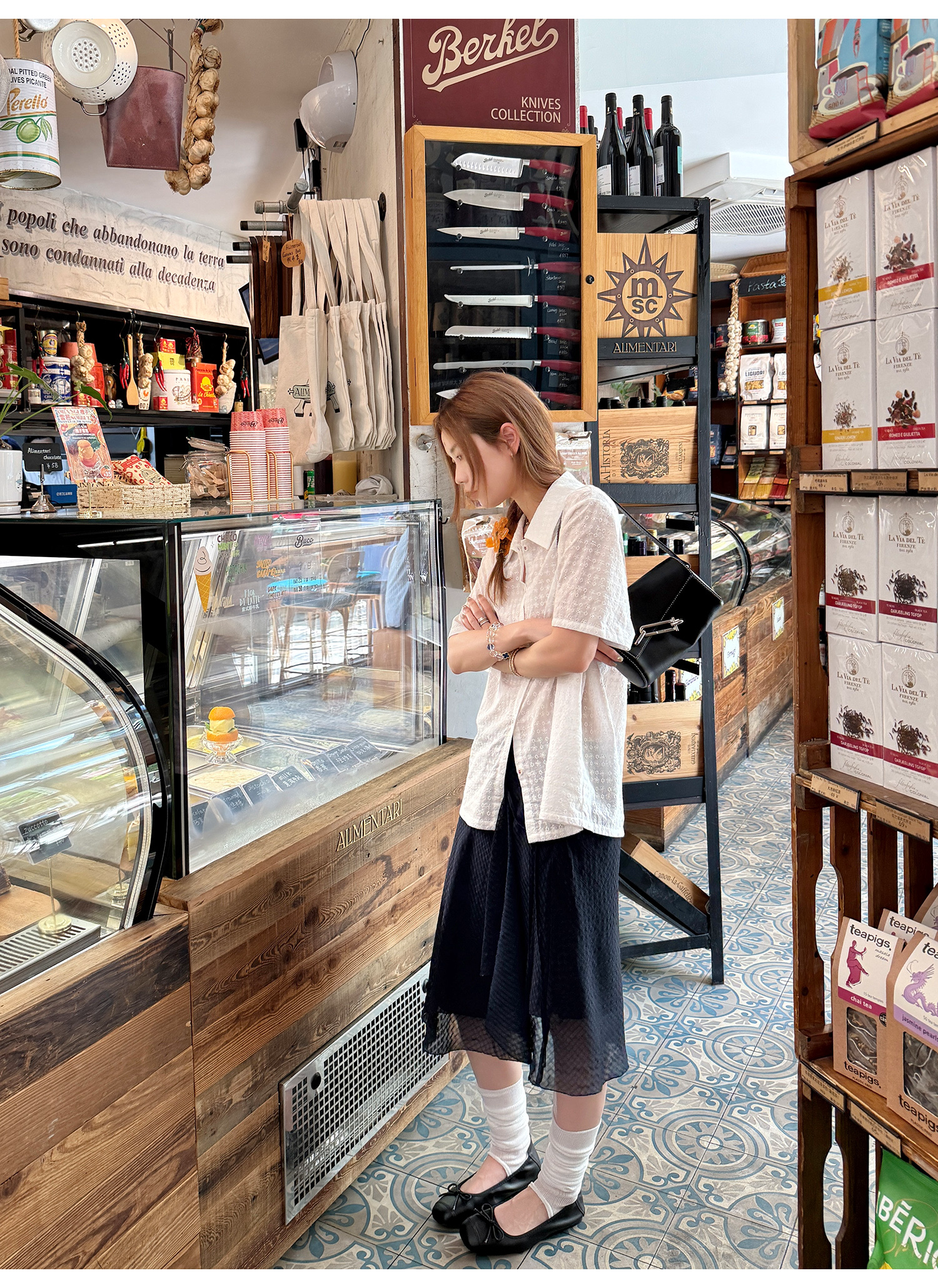 LelyMooch レース花柄コットンシャツ  LEM192