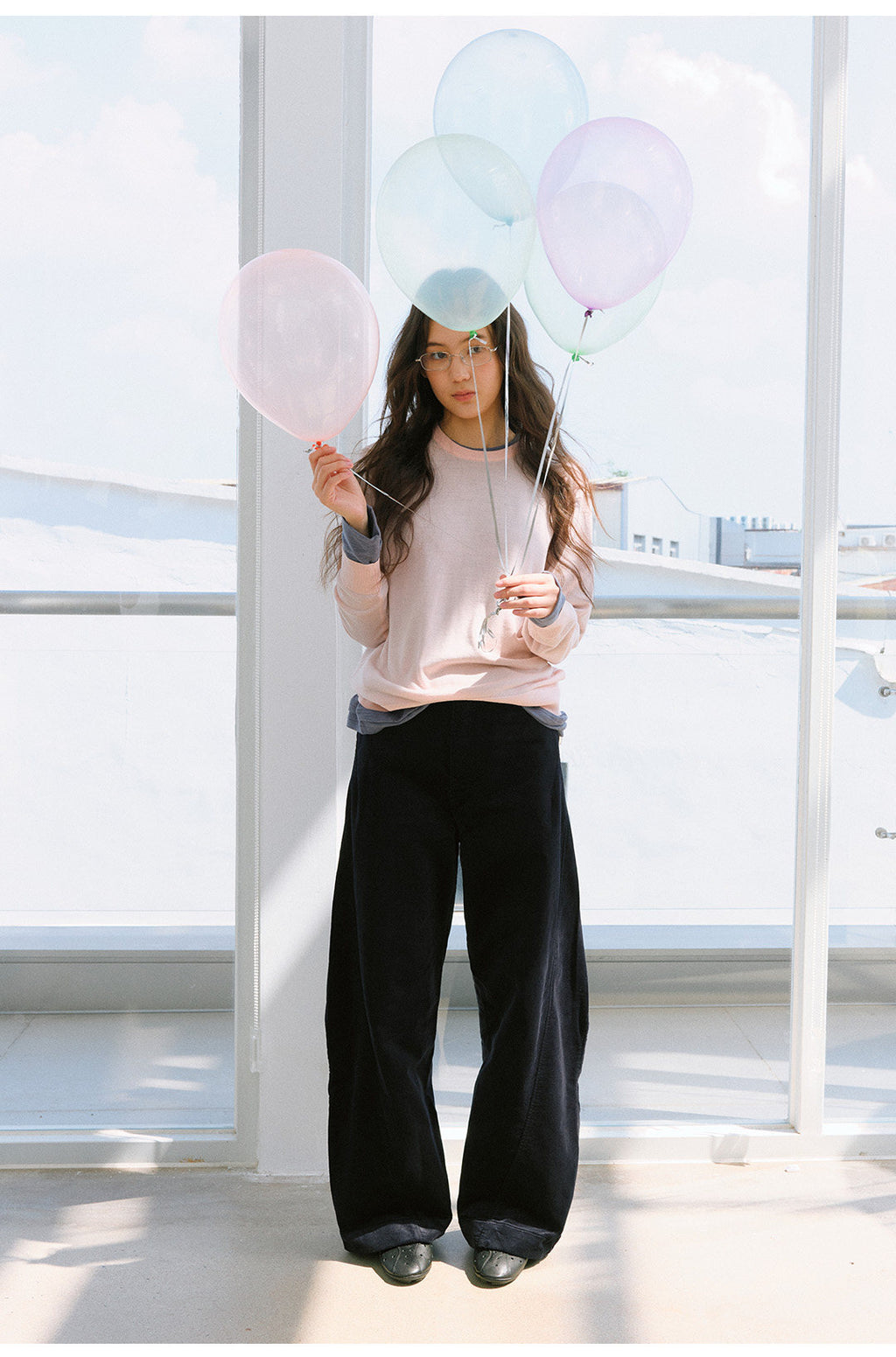 プレミアムコーデュロイ カーブパンツ  LOM109