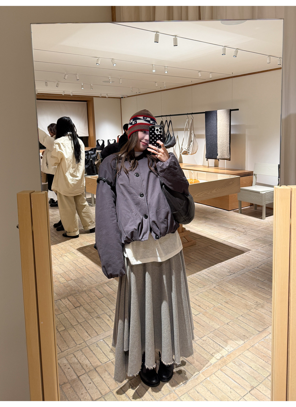 LelyMooch マフラー付き 中綿ブルゾン  LEM306