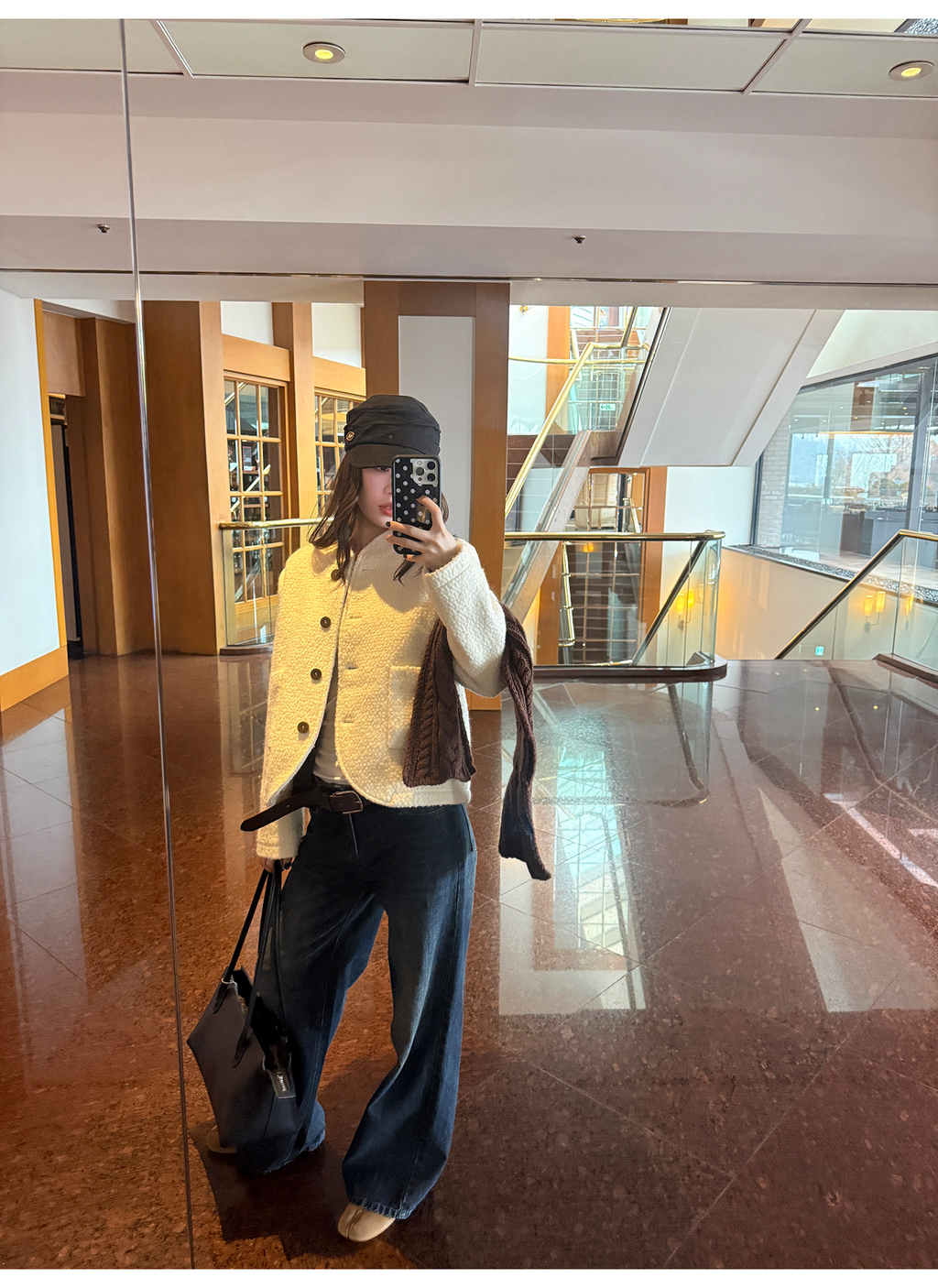 LelyMooch 色落ち加工 ストレートデニムパンツ　LEM304