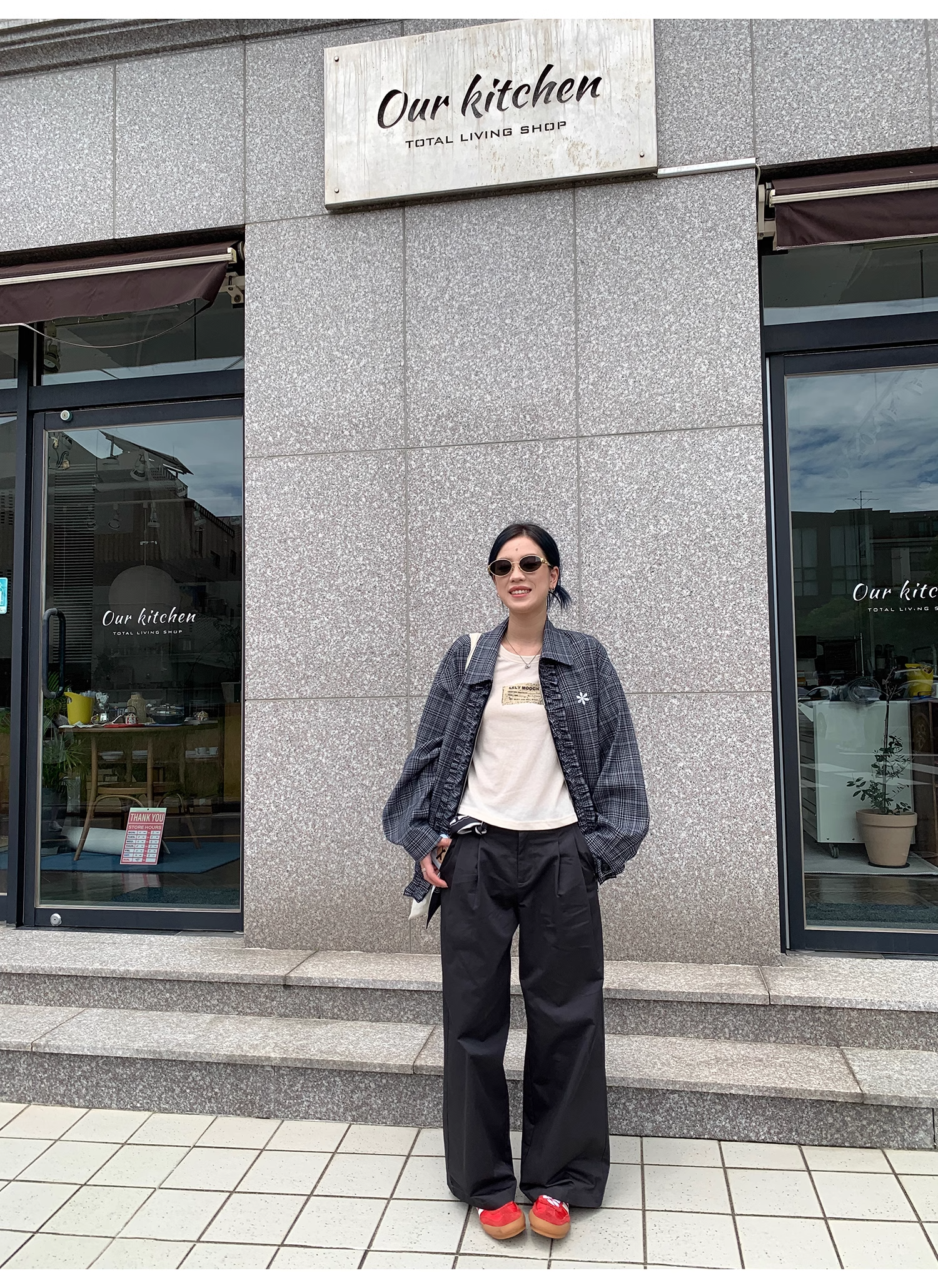 LelyMooch  ウォッシュコットン ワイドパンツ  LEM068