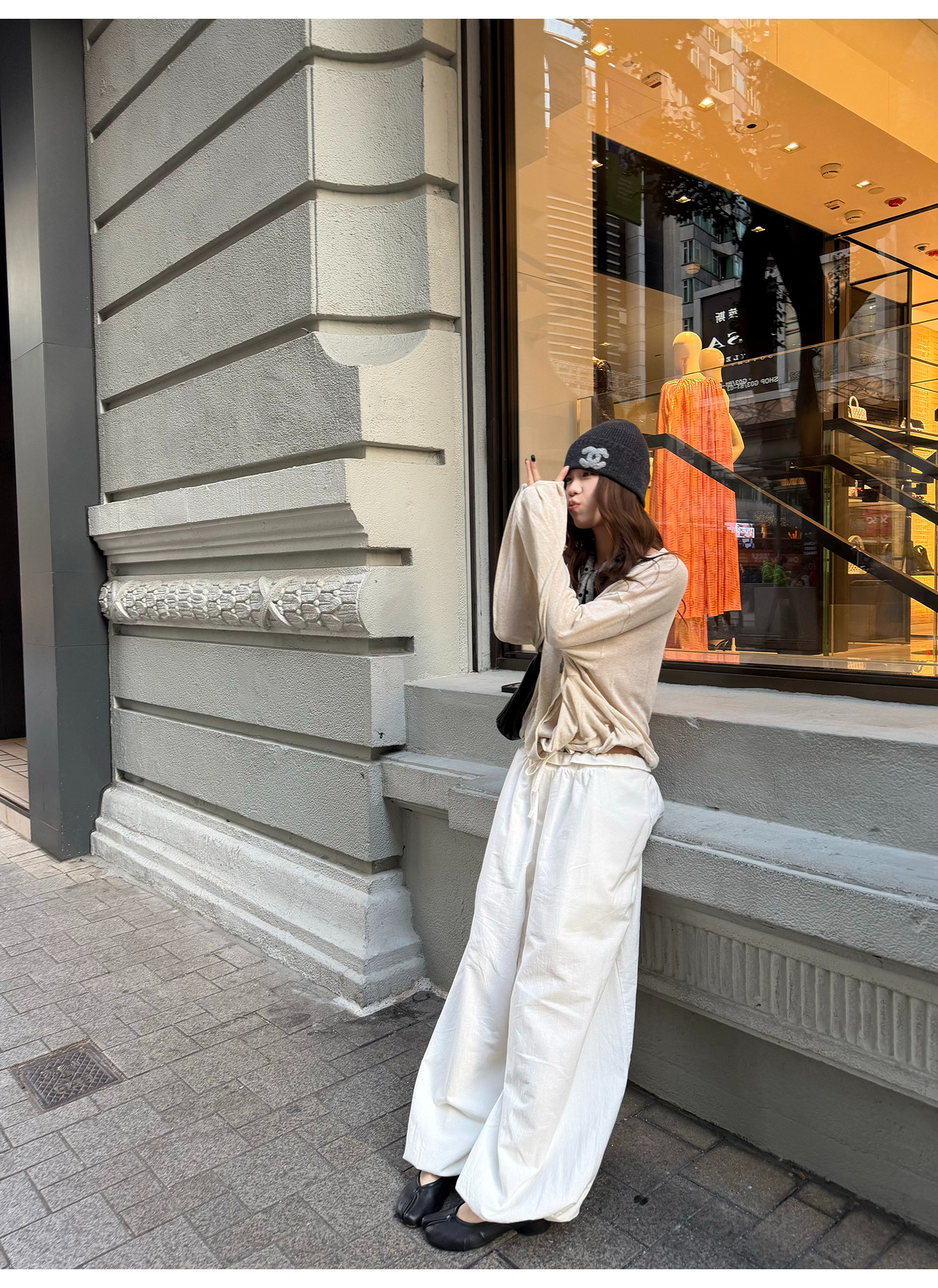 LelyMooch フリルウエスト バルーンワイドパンツ  LEM315