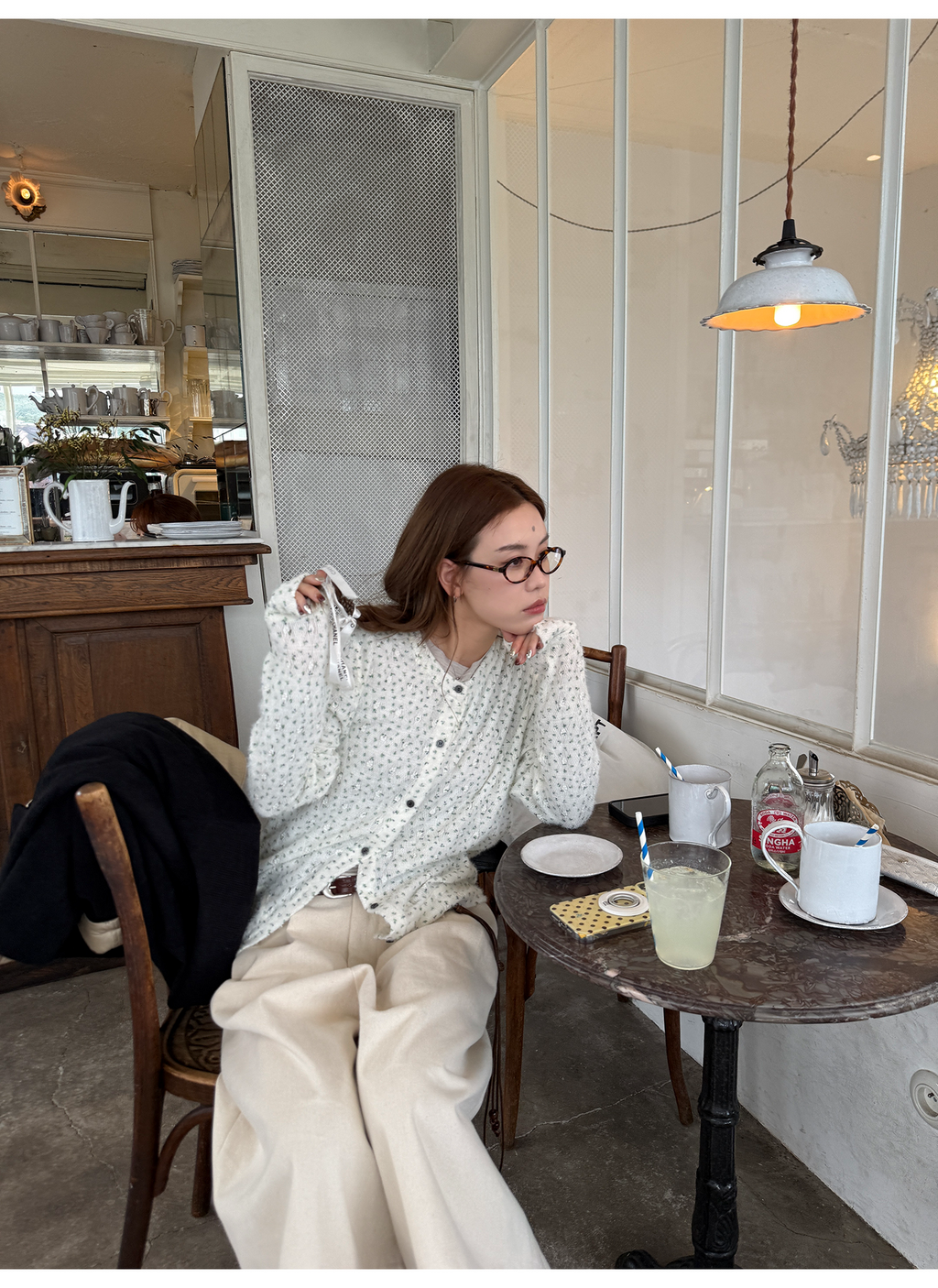 LelyMooch 花柄ふわもちニット　LEM254