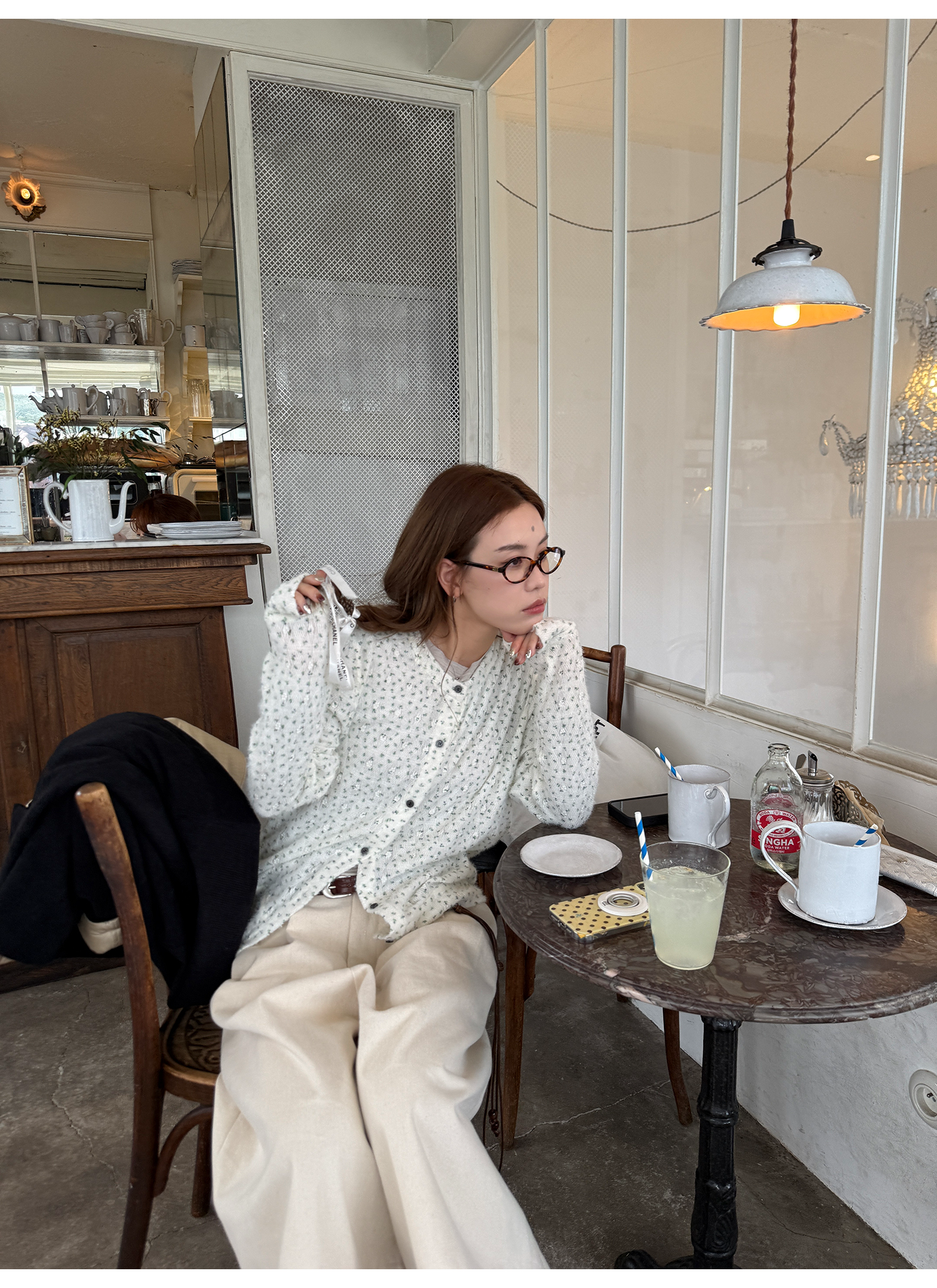 LelyMooch 花柄ふわもちニット　LEM254