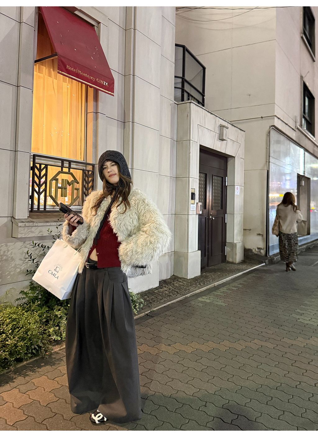 LelyMooch ロングパイル ノーカラー エコファー  LEM284