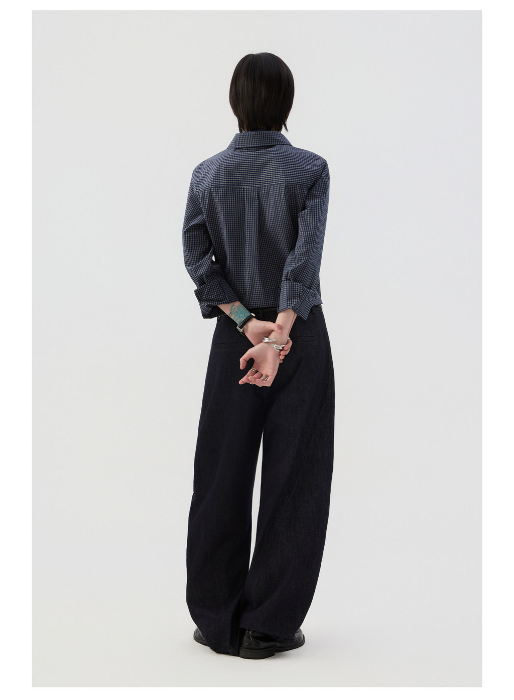 細格子 レギュラーシャツ  LOM044