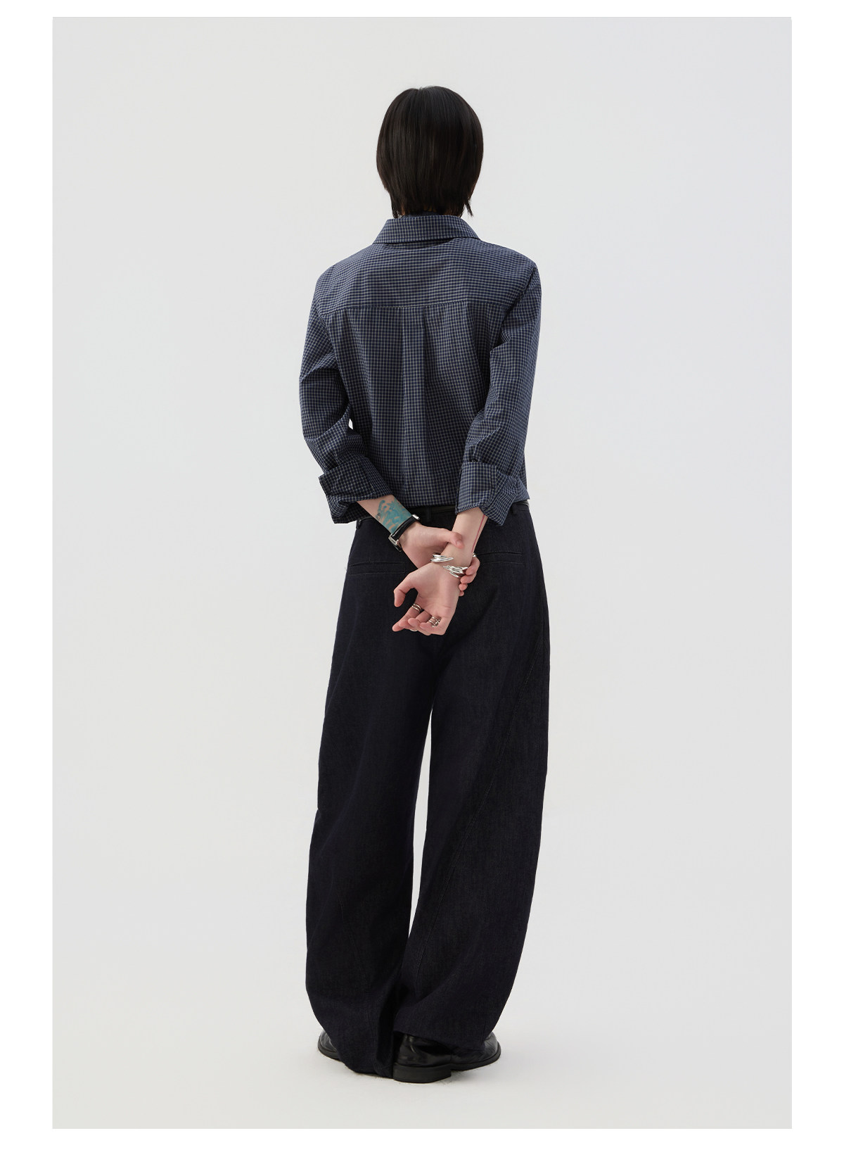 細格子 レギュラーシャツ  LOM044