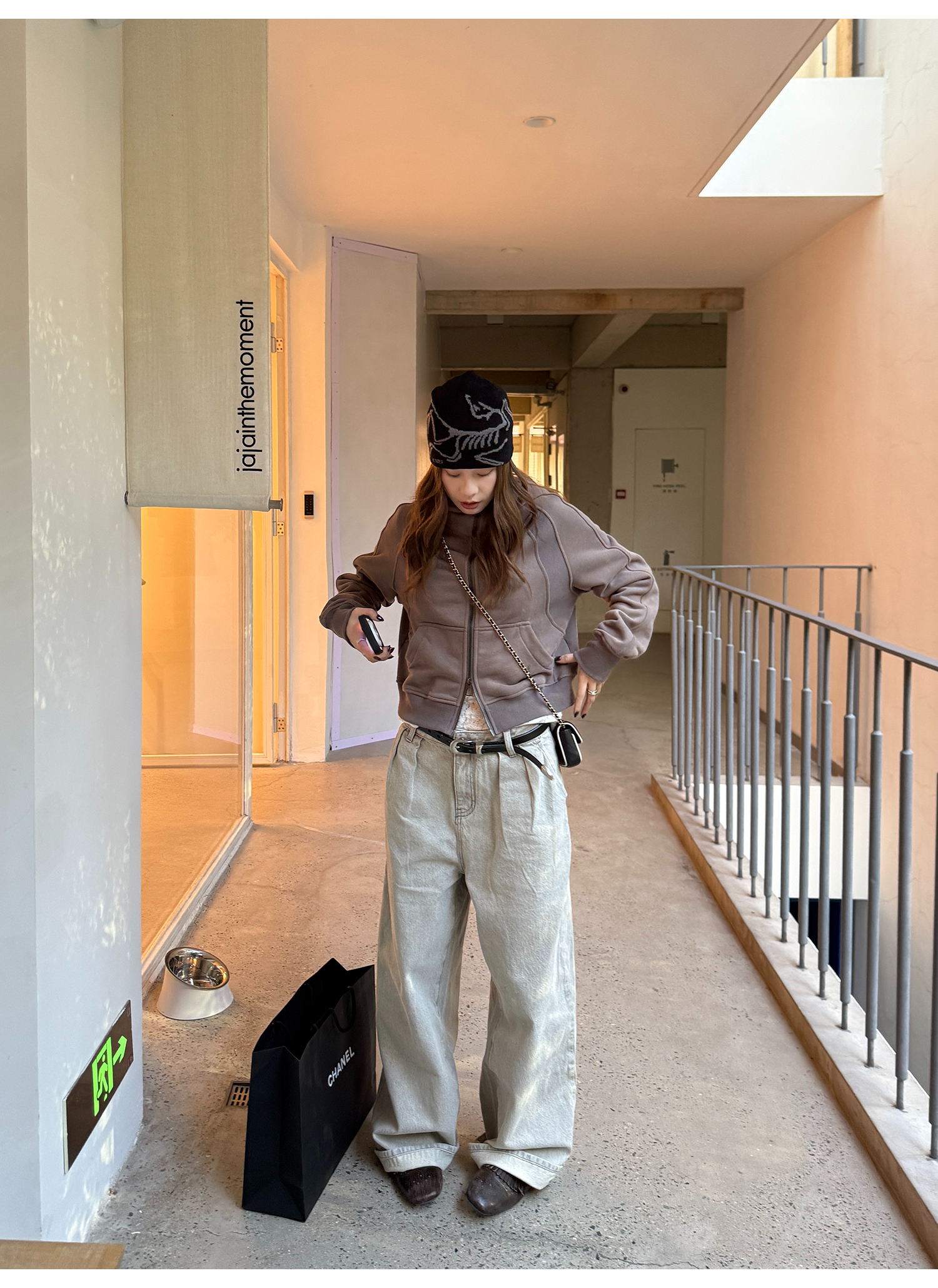 LelyMooch 裏起毛ジップアップフーディー　LEM275