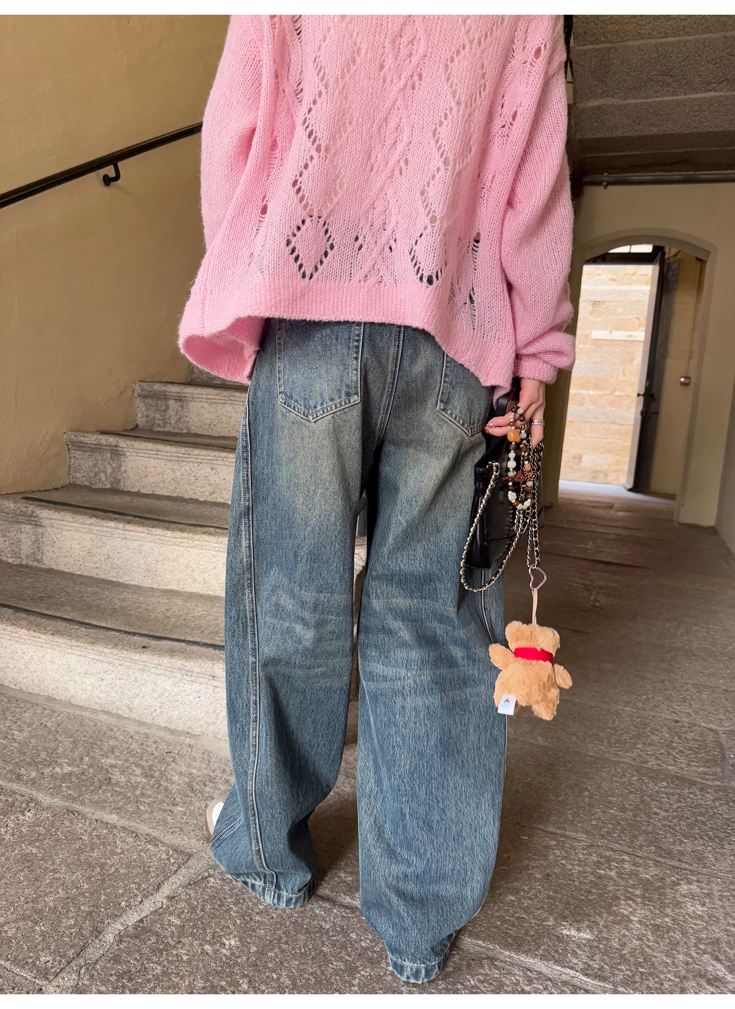 LelyMooch  ウォッシュブルーのジーンズ  LEM087