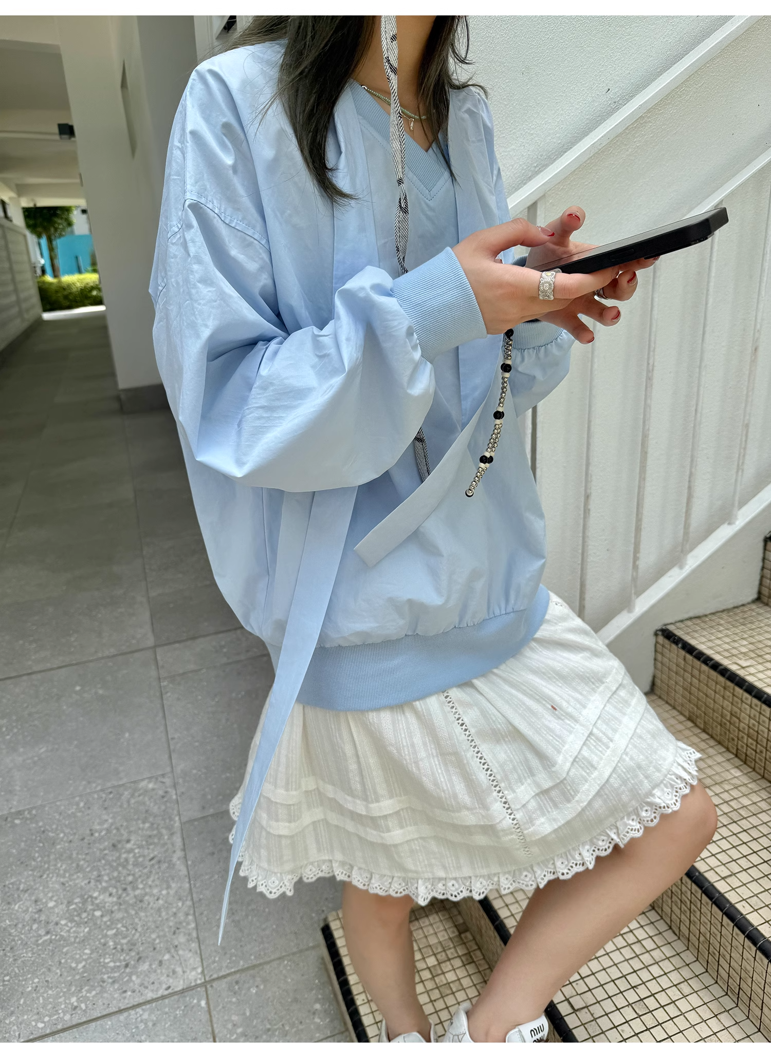 LelyMooch  白 スカート ミニ 透け防止  LEM105