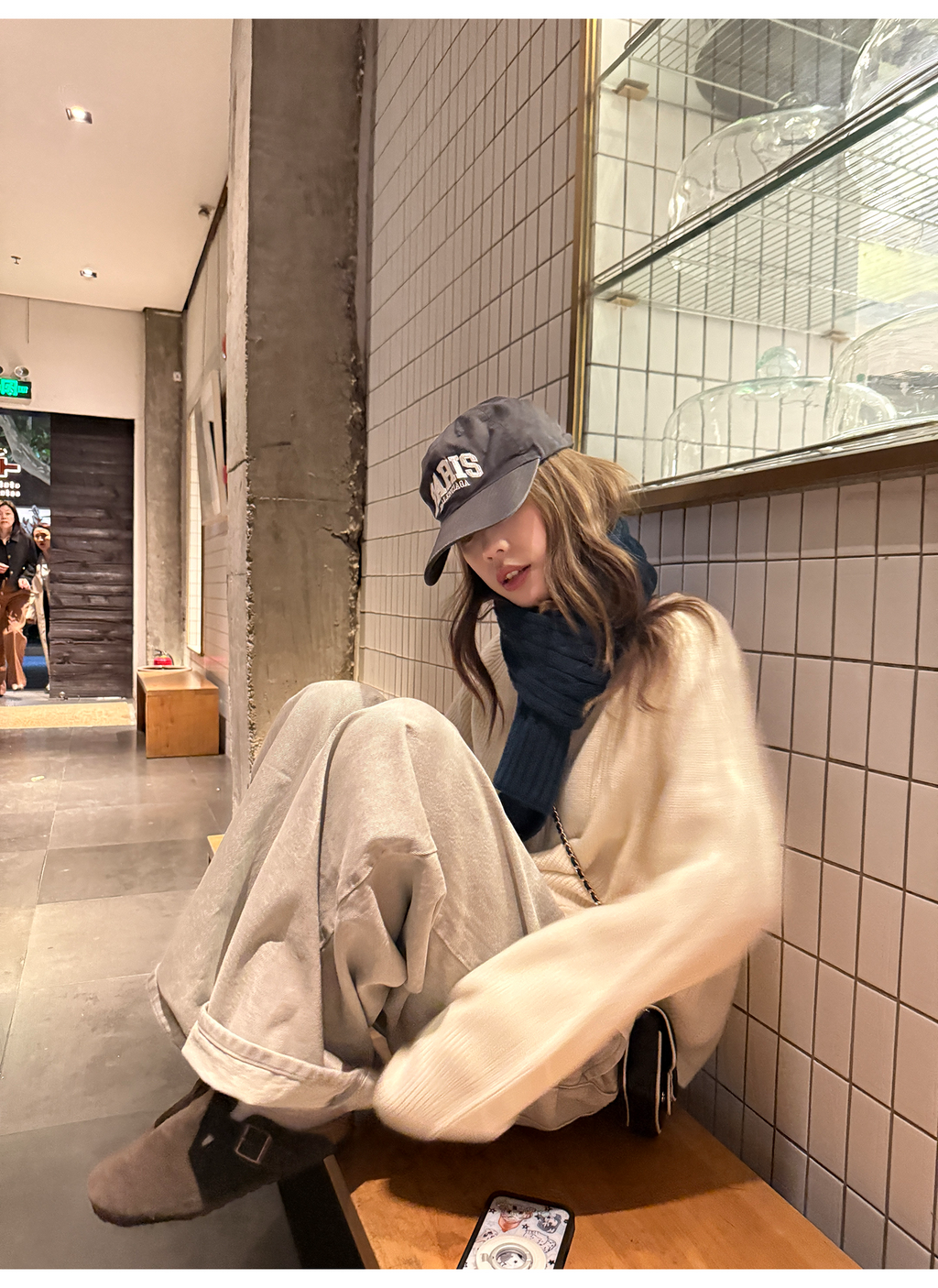 LelyMooch 韓ストムード アッシュホワイトデニム  LEM270