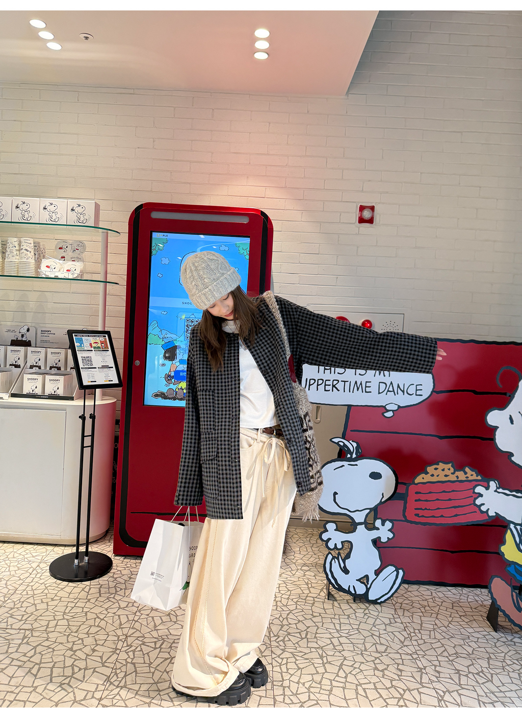 LelyMooch ブラックグレーチェックジャケット  LEM248