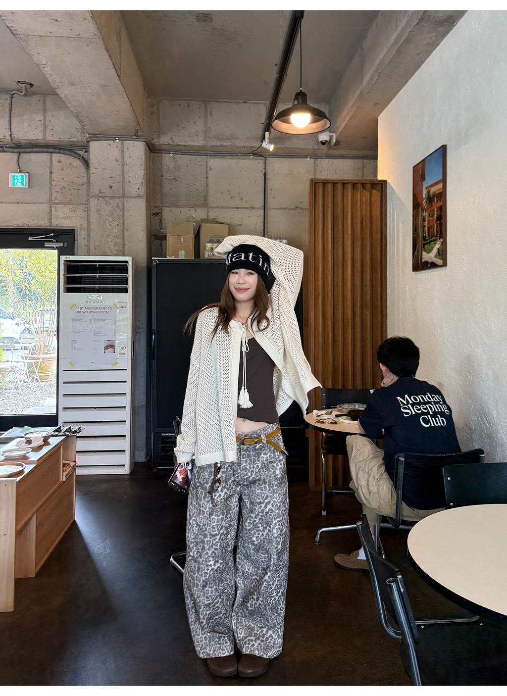 LelyMooch ゆるニットフリンジカーディガン  LEM249