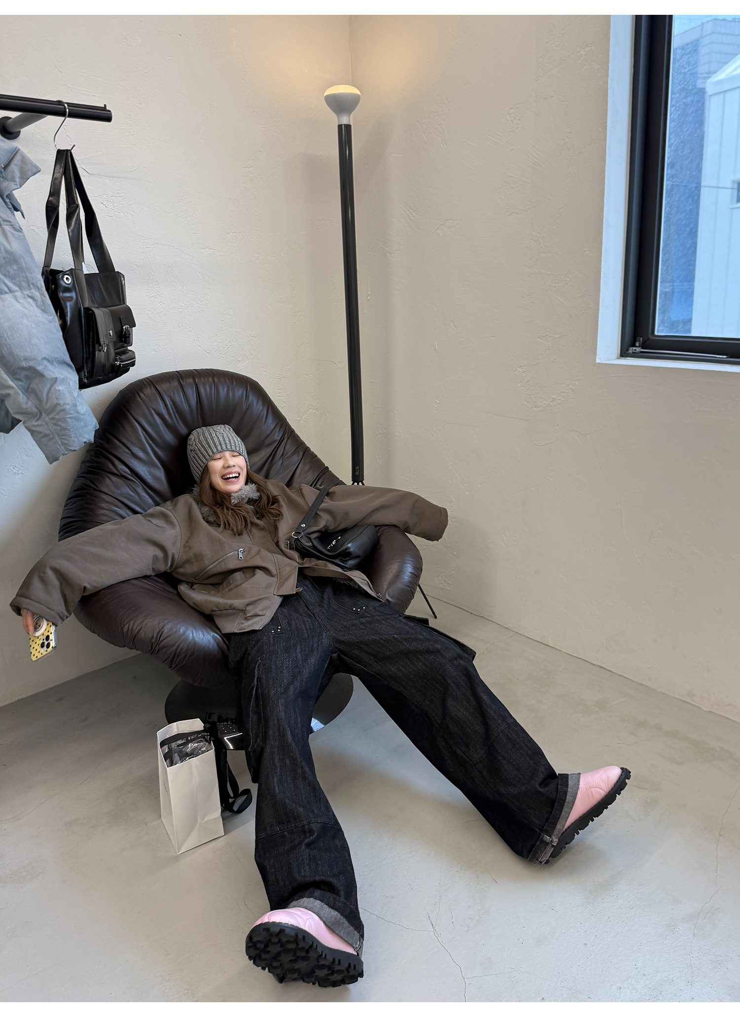 LelyMooch エコファーライナー付きモッズコート　LEM259