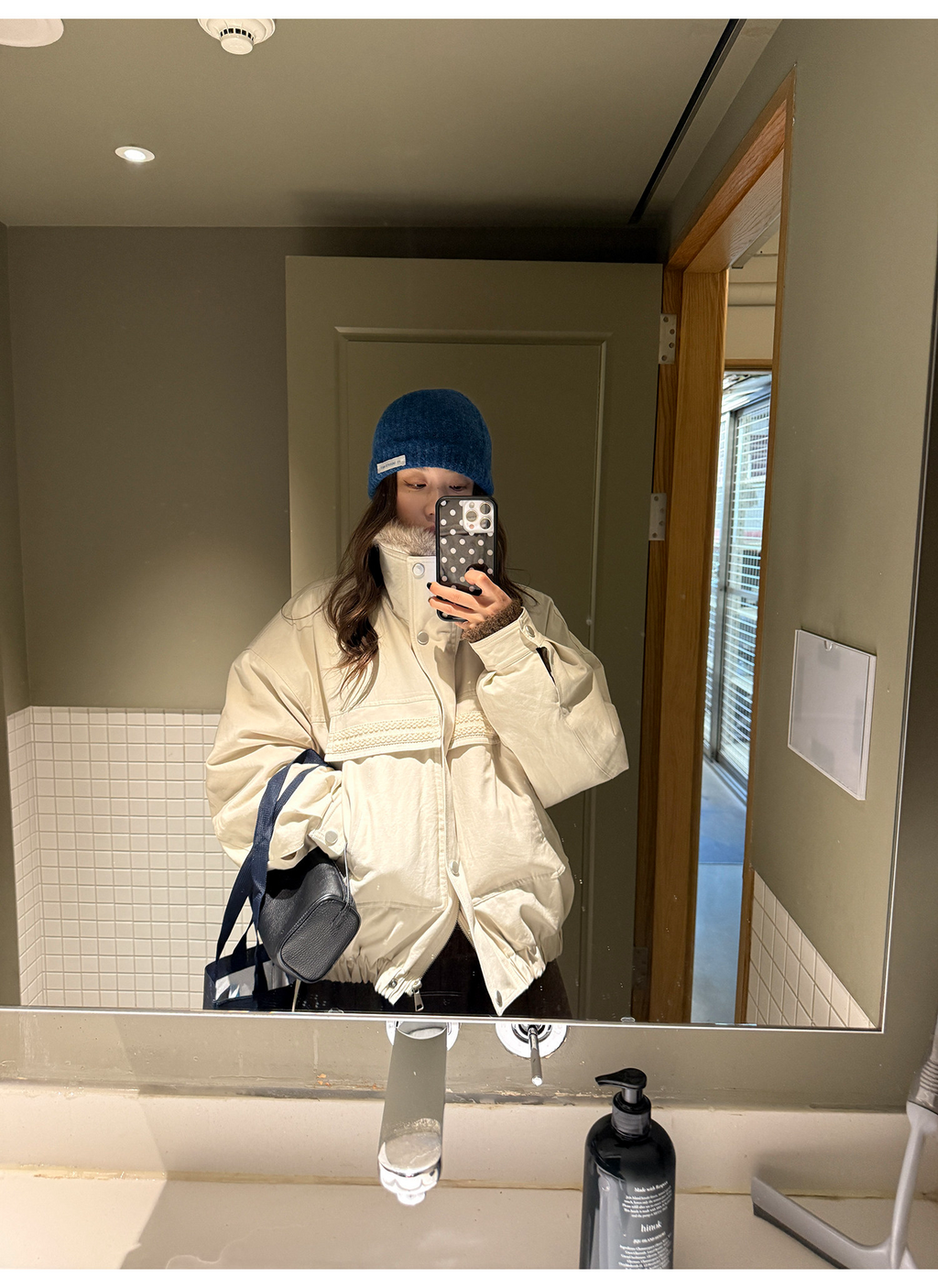 LelyMooch 取り外し襟付き 中綿ショートアウター  LEM305