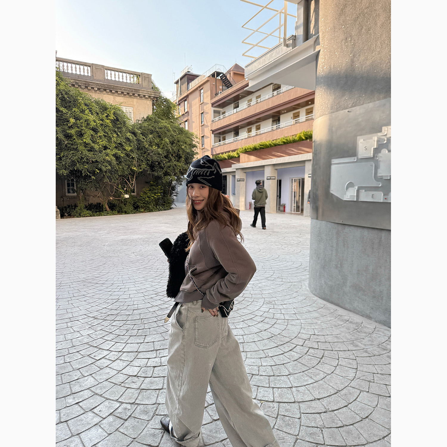 LelyMooch 裏起毛ジップアップフーディー　LEM275