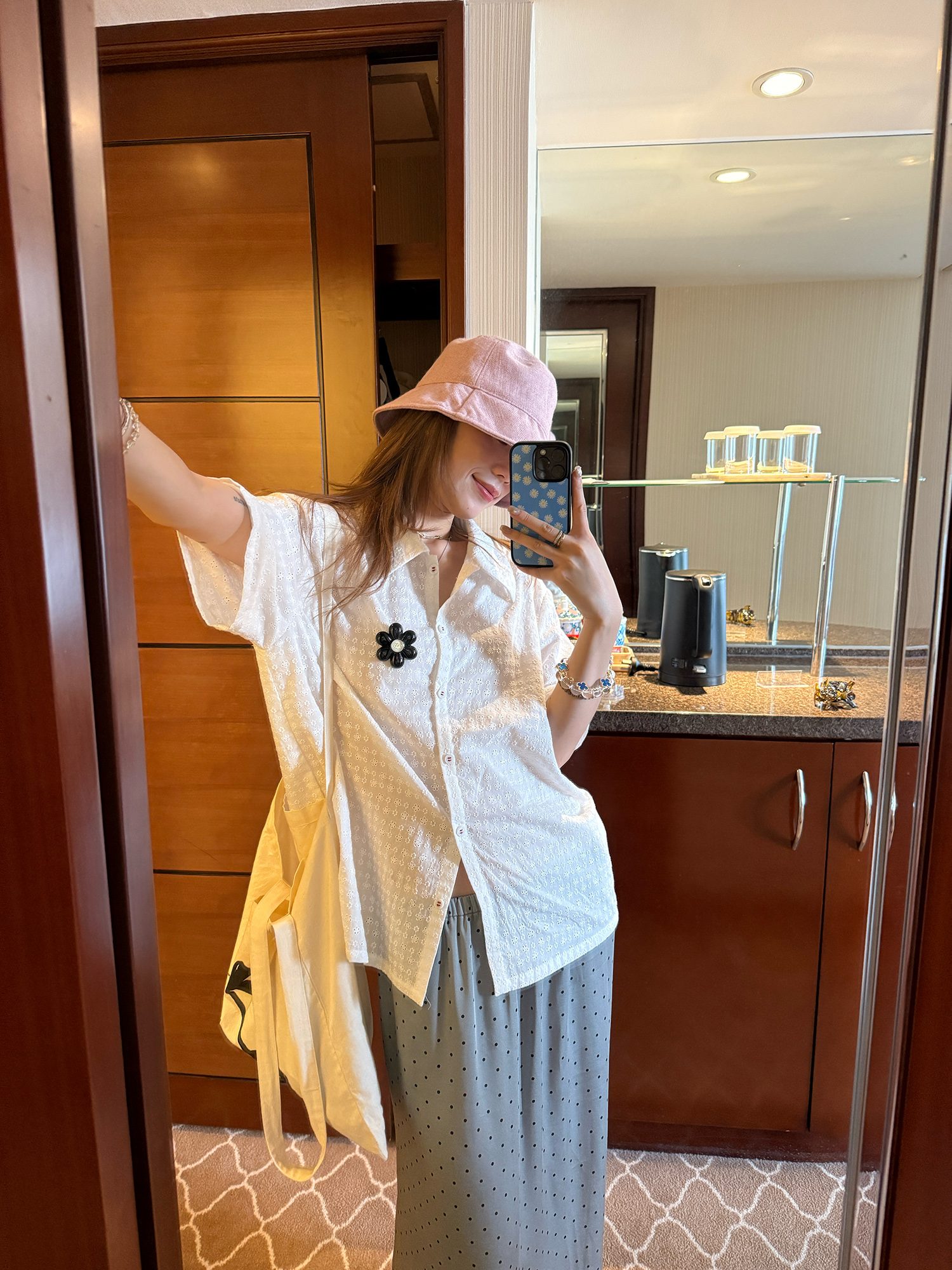 LelyMooch レース花柄コットンシャツ  LEM192