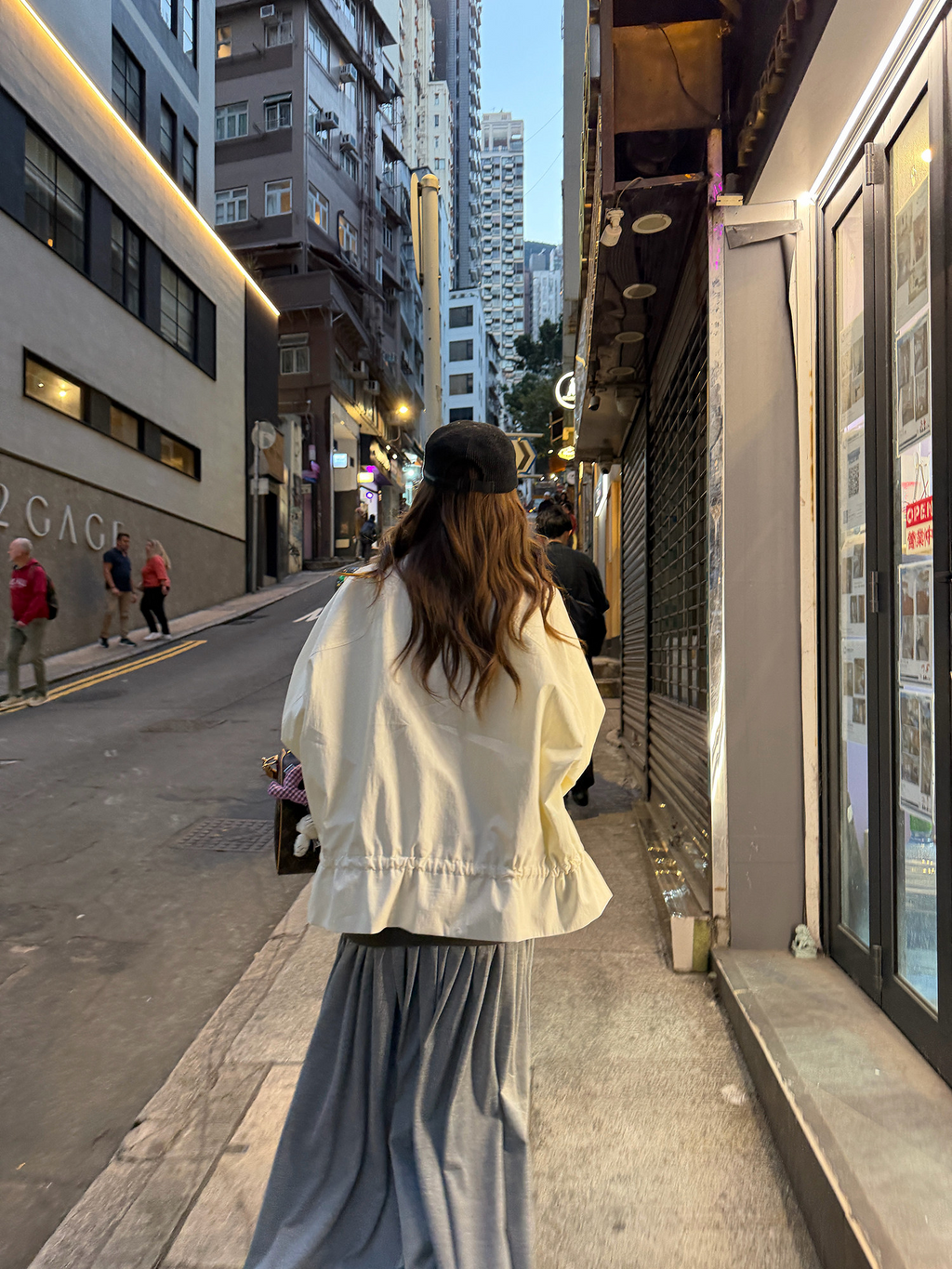 LelyMooch 立ち襟 ドロスト ミドル丈コート  LEM317