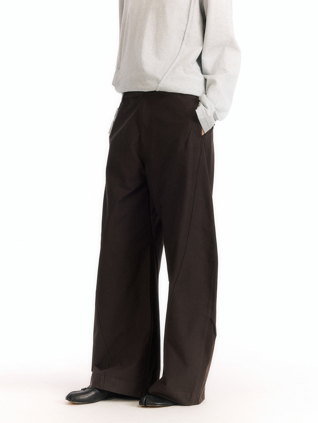LOM030 Stesso modello Pantaloni ampi a curva 3D resistenti alle rughe e rinfrescanti al tatto LOM060