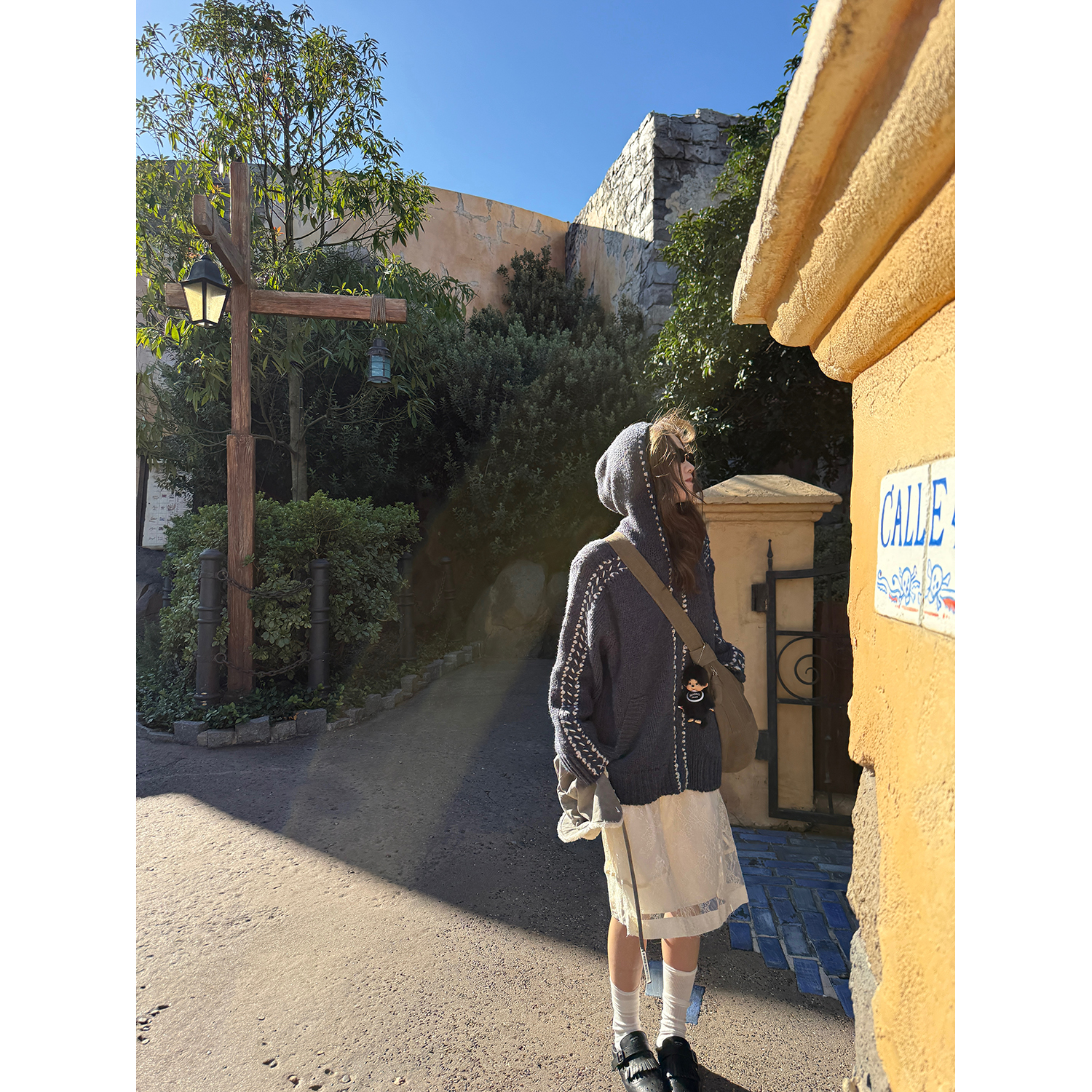 LelyMooch ケーブル編み×バイカラーフーディ  LEM246