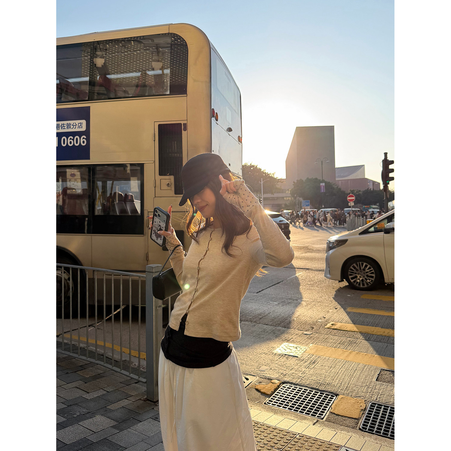 LelyMooch Dotted Flare Sleeve Knit Top LEM323