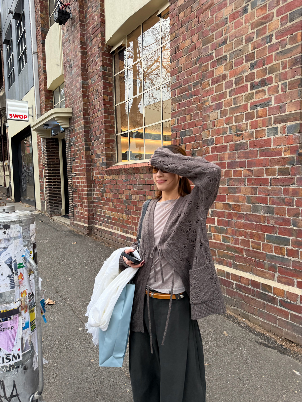 LelyMooch シルバーバックル ロングレザーベルト  LEM423