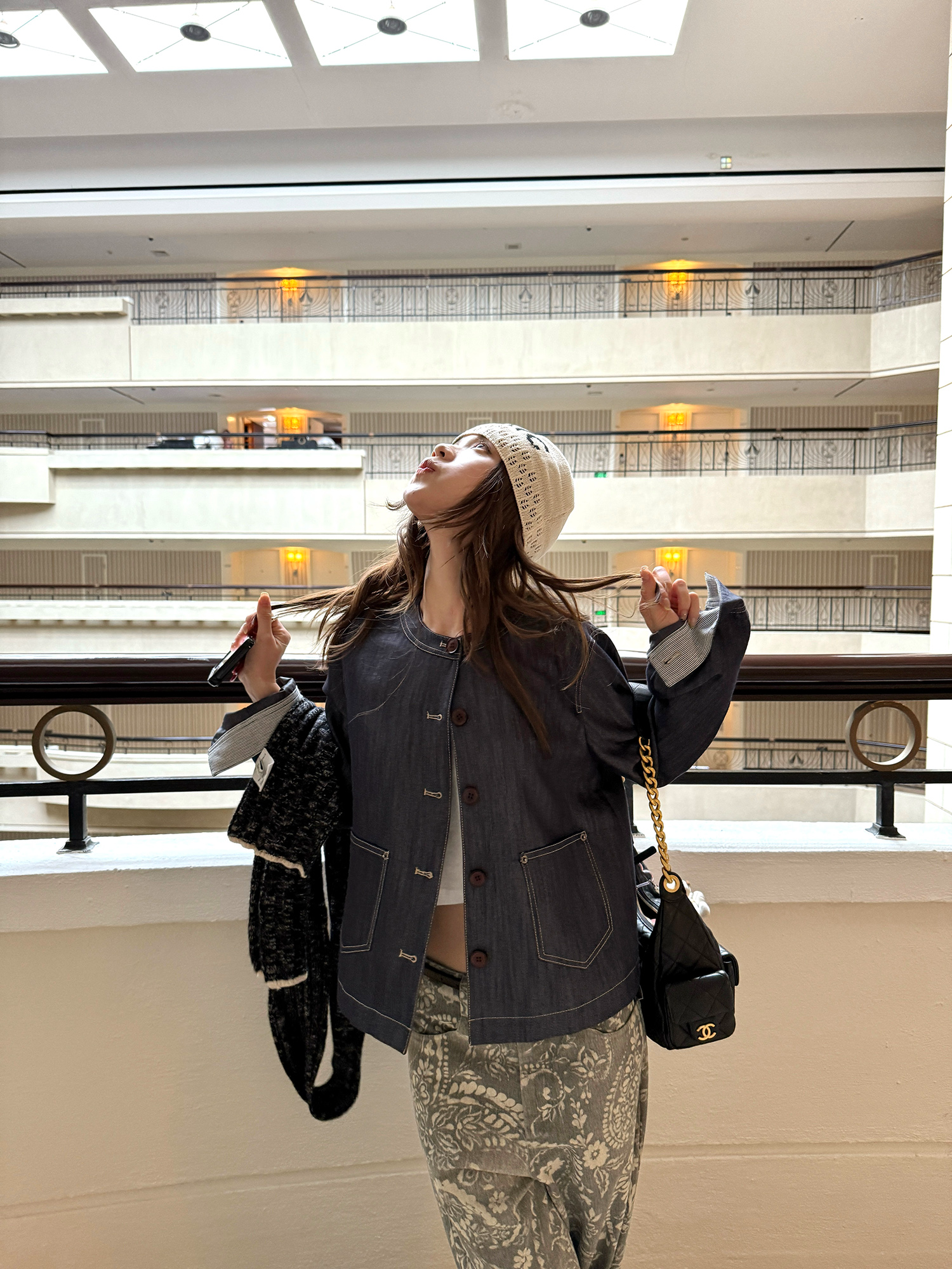 LelyMooch ショート丈 デニム風 ジャケット  LEM222