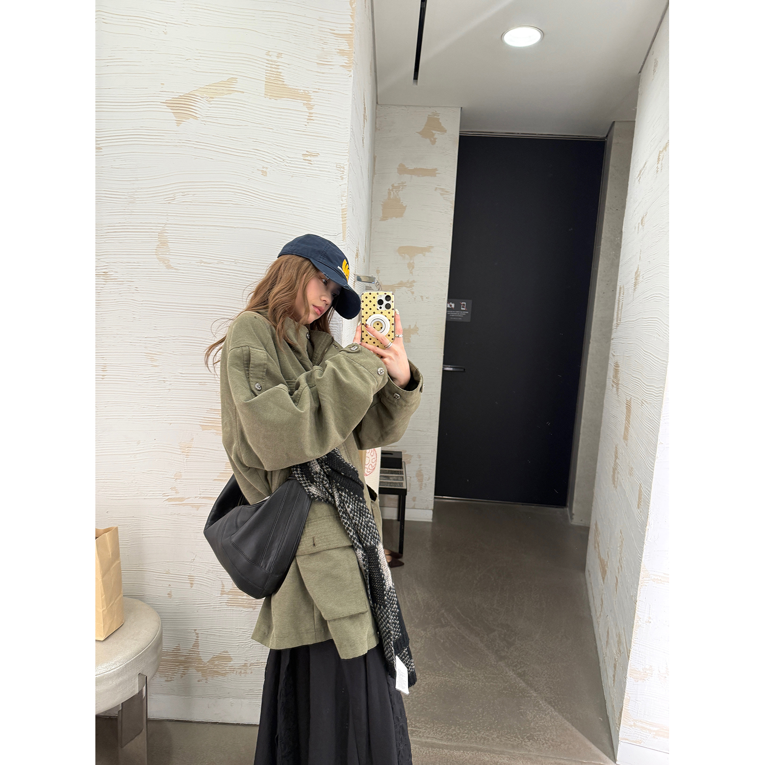 LelyMooch ヴィンテージ風クロスボタンワークジャケット  LEM262