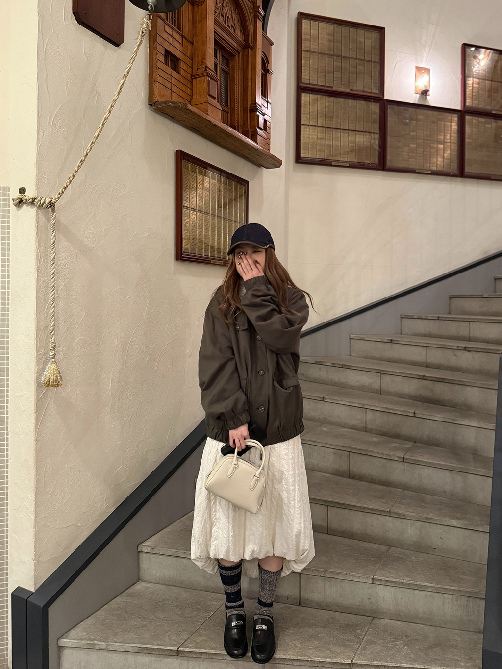 LelyMooch ドロスト ロングスカート シワ感素材 前後差  LEM288