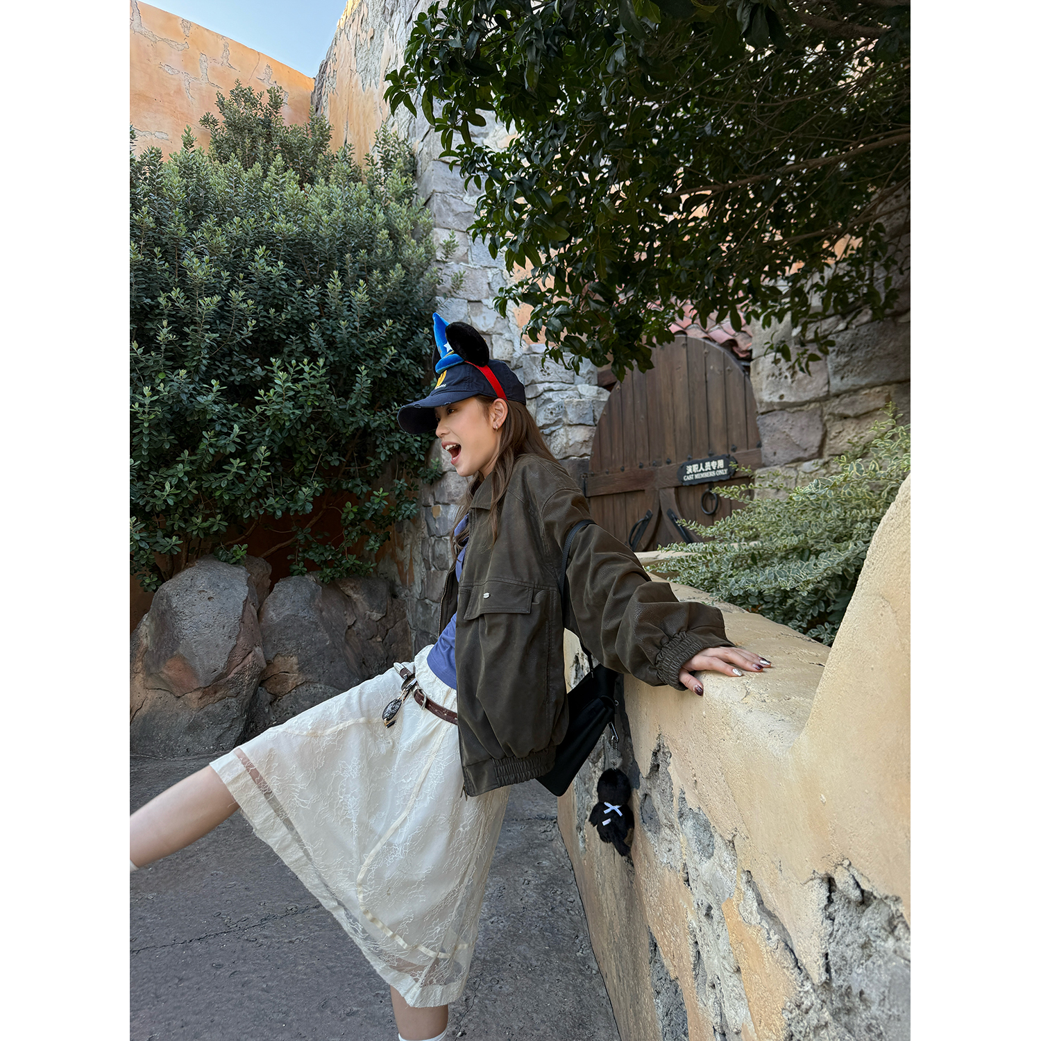 LelyMooch マットレザー裏ボアジャケット／ポケット付き  LEM235