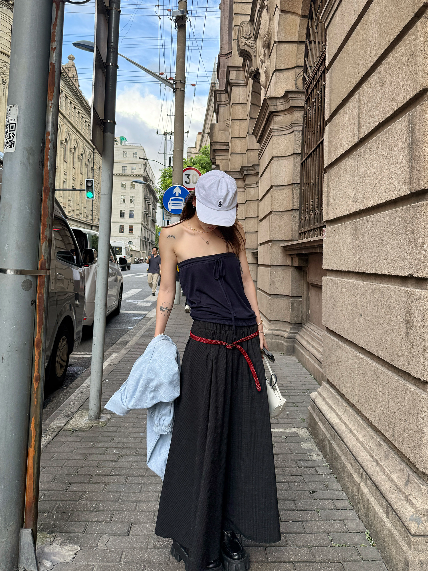 LelyMooch ふんわりチェックロングスカート  LEM208