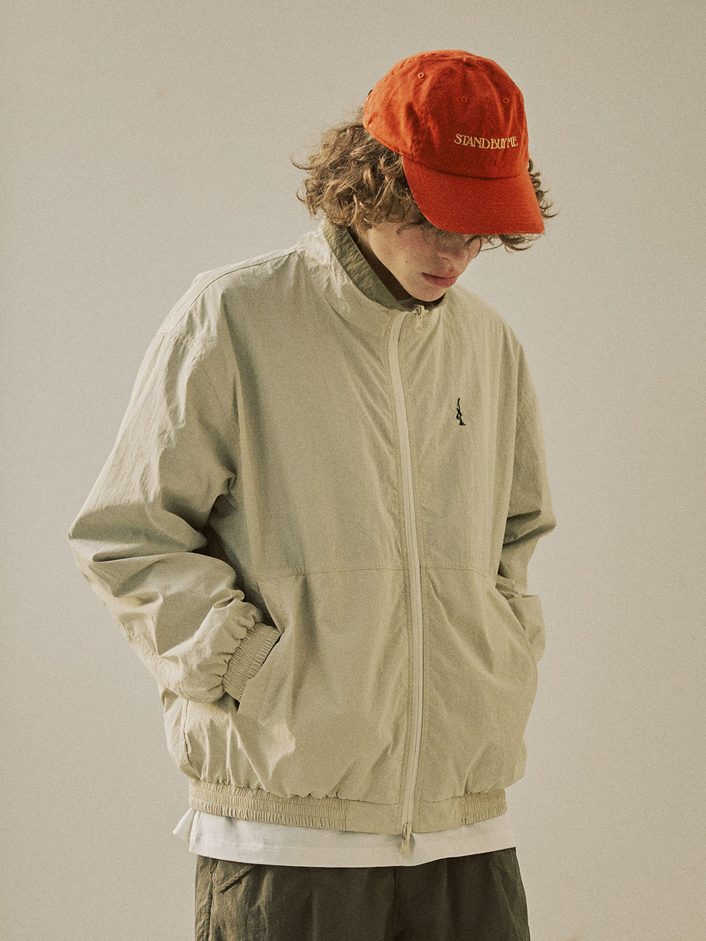 防風×配色リバーシブル仕様 立ち襟スポーツジャケット  LOM032