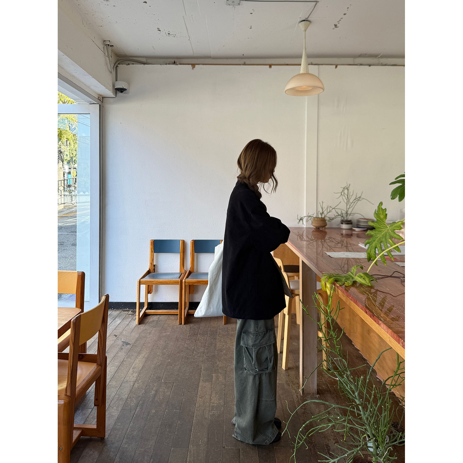 LelyMooch フェード加工ワークパンツ　LEM261