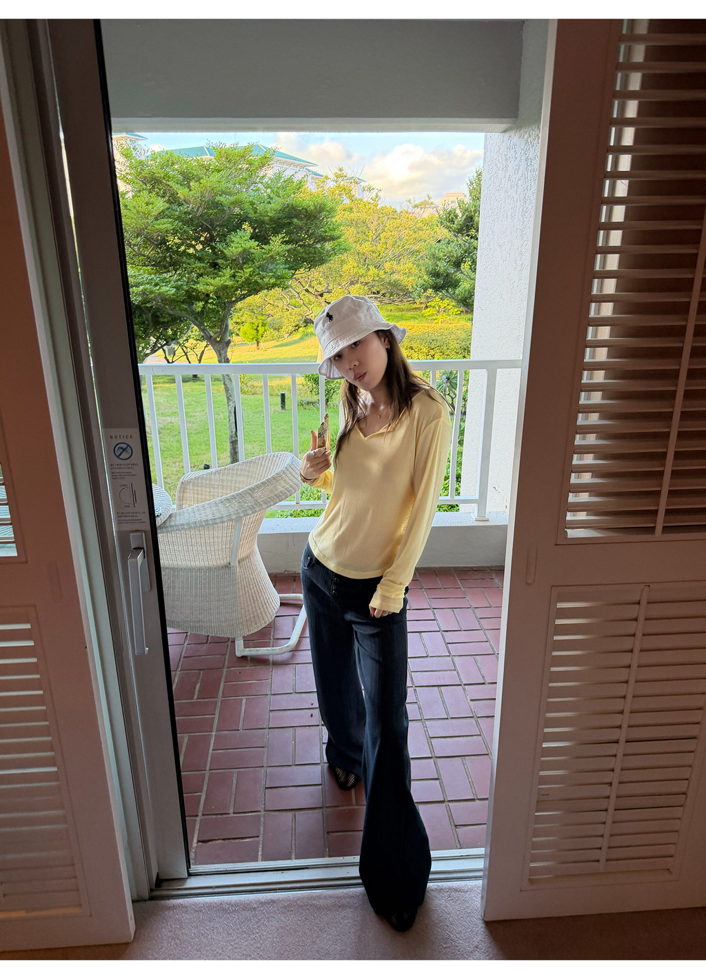 LelyMooch スキッパーロングTシャツ  LEM387
