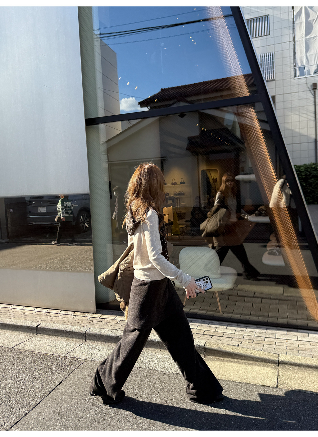 LelyMooch リブ調 ウール風 ヘンリーネックトップス  LEM290