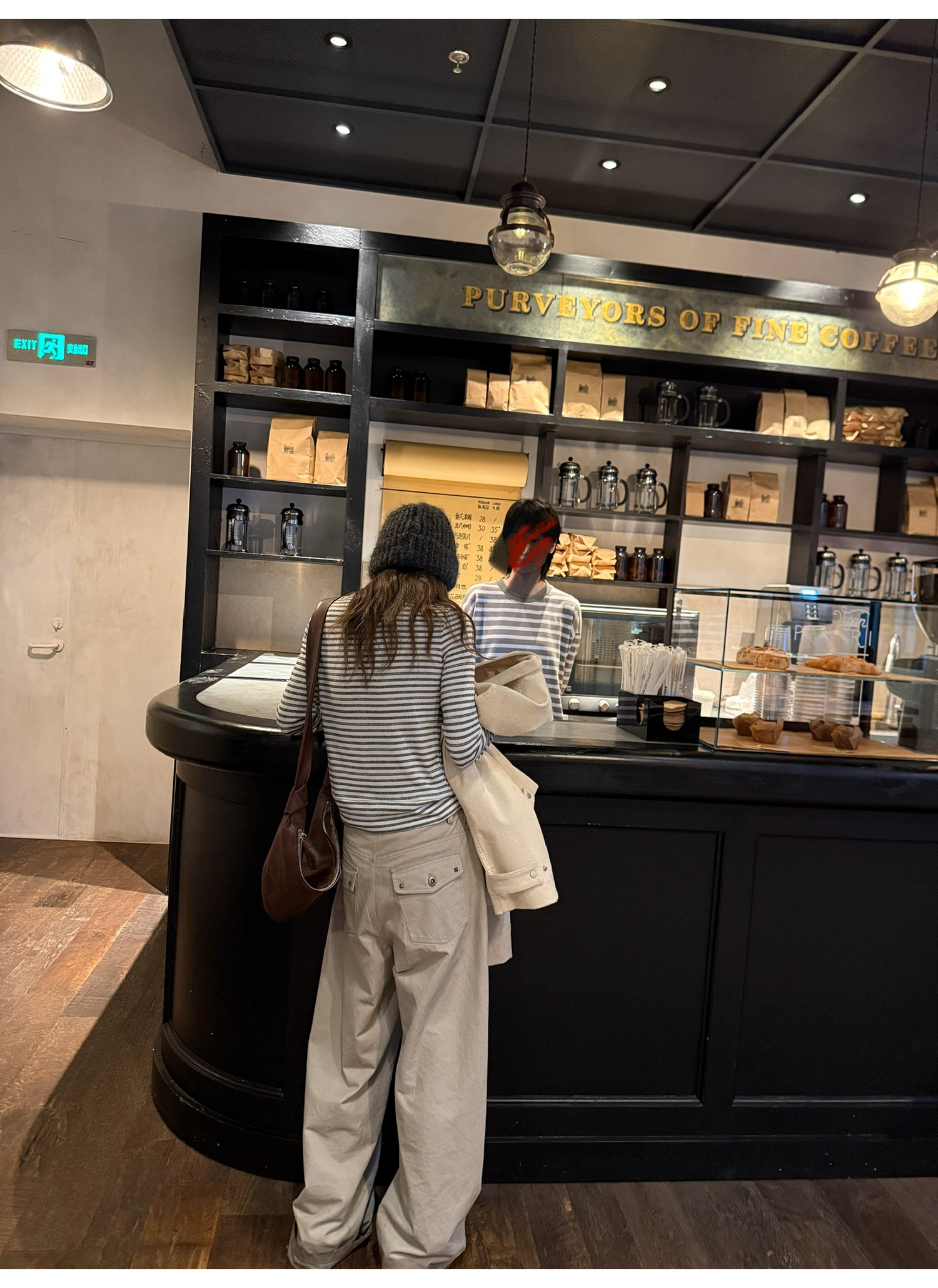 LelyMooch ふんわりグレーボーダーニット  LEM240