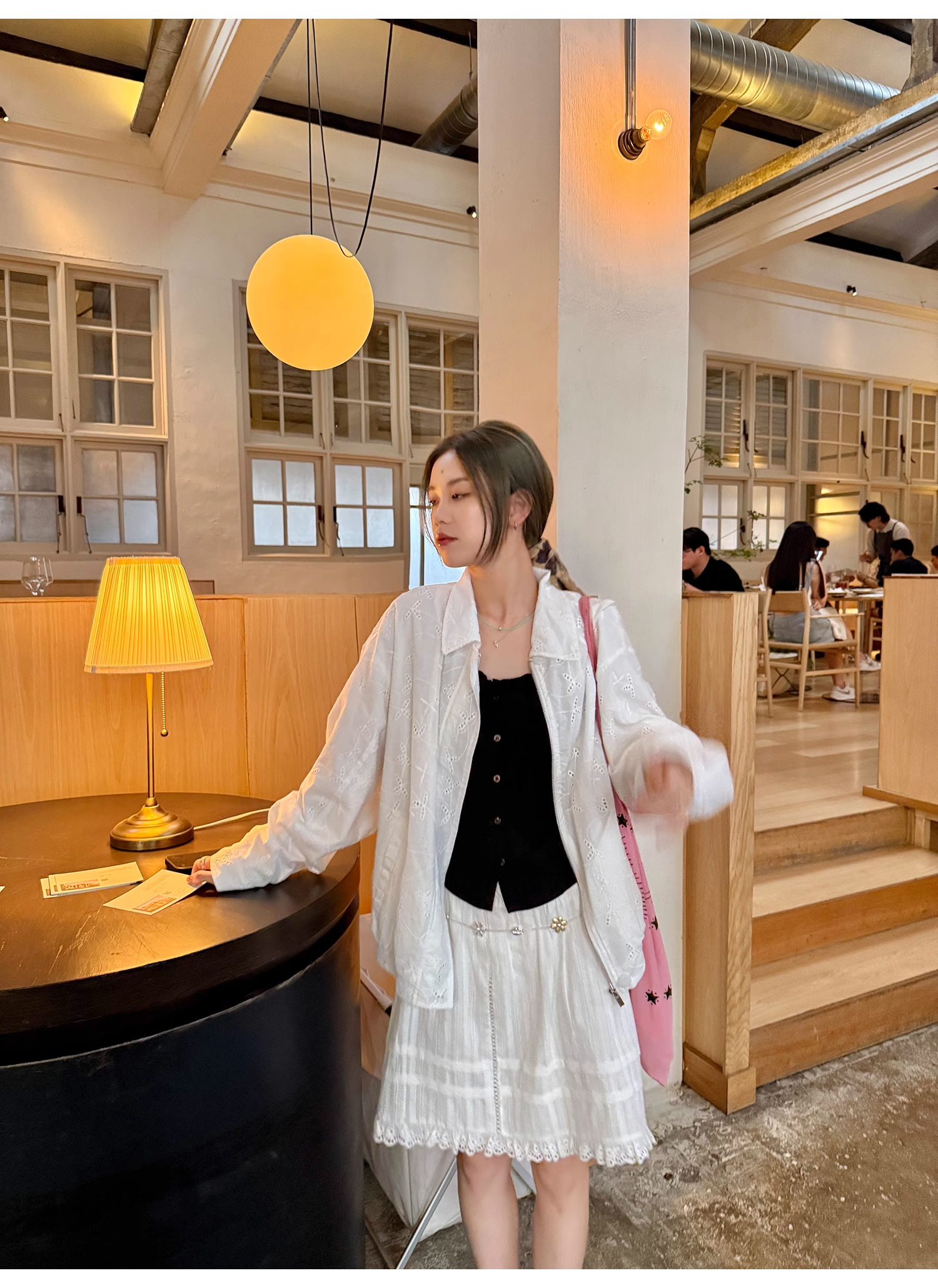 LelyMooch  白 スカート ミニ 透け防止  LEM105