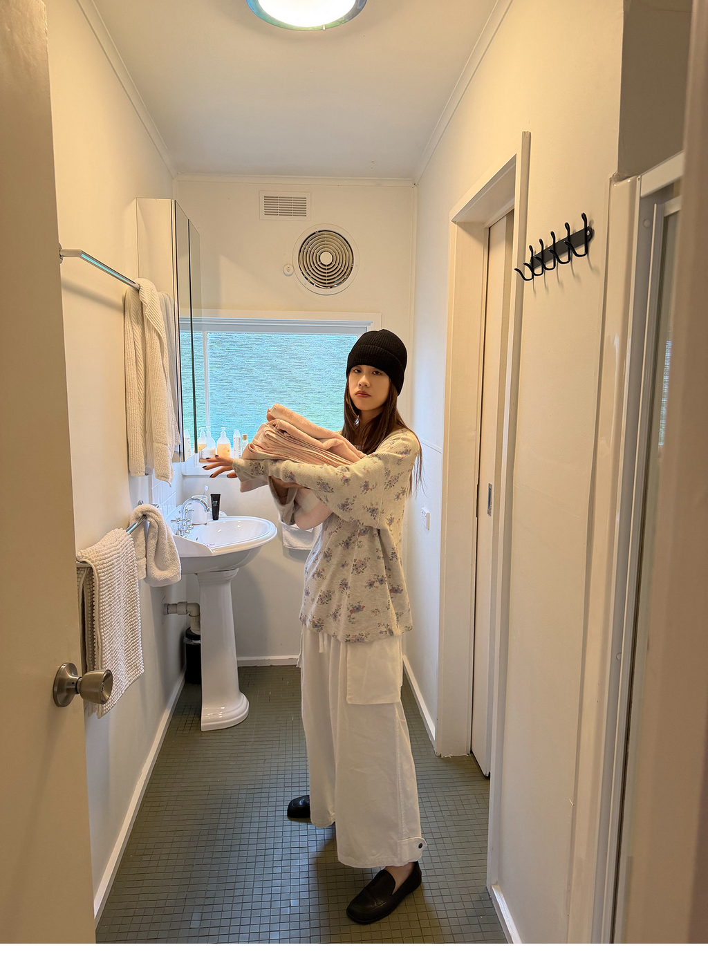 LelyMooch ウォッシュドコットン イージーカーゴパンツ  LEM406