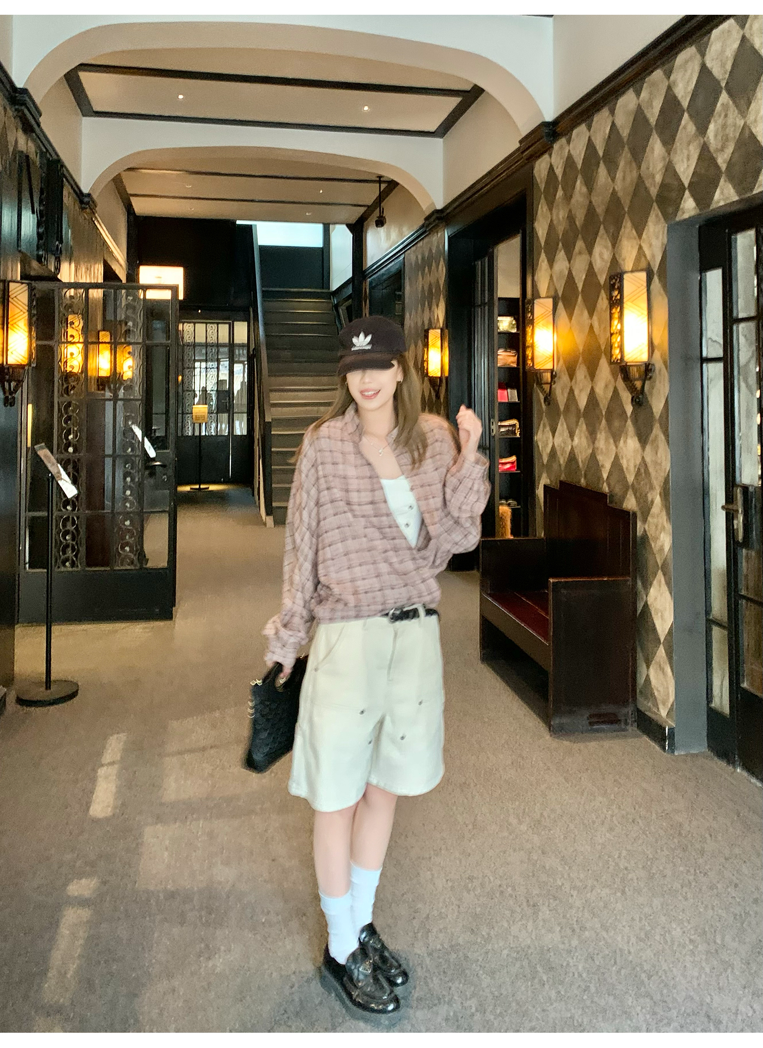 LelyMooch  夏万能デニム ハーフパンツ　マルチポケット  LEM118