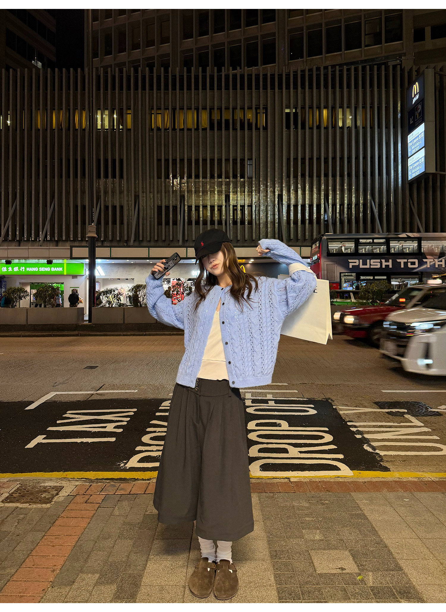 LelyMooch タックワイドパンツ スカート見え  LEM322