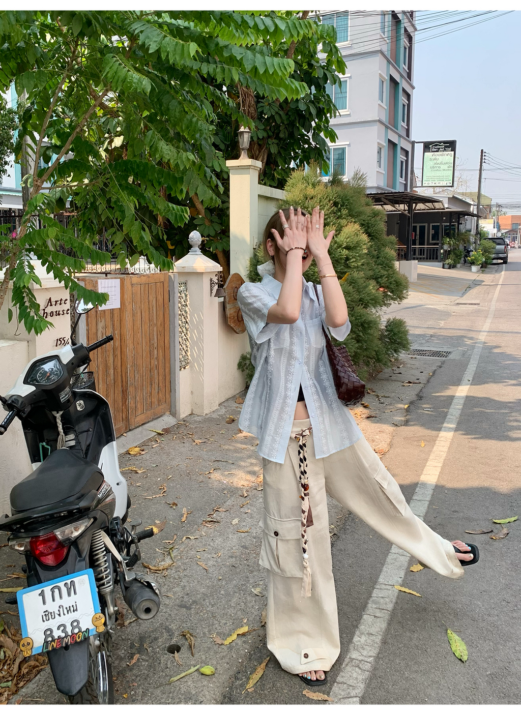LelyMooch  ナチュラル感◎ルーズワークパンツ  LEM134